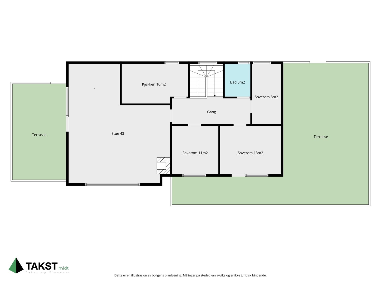 Planskisse, 1 etg Galleribilde