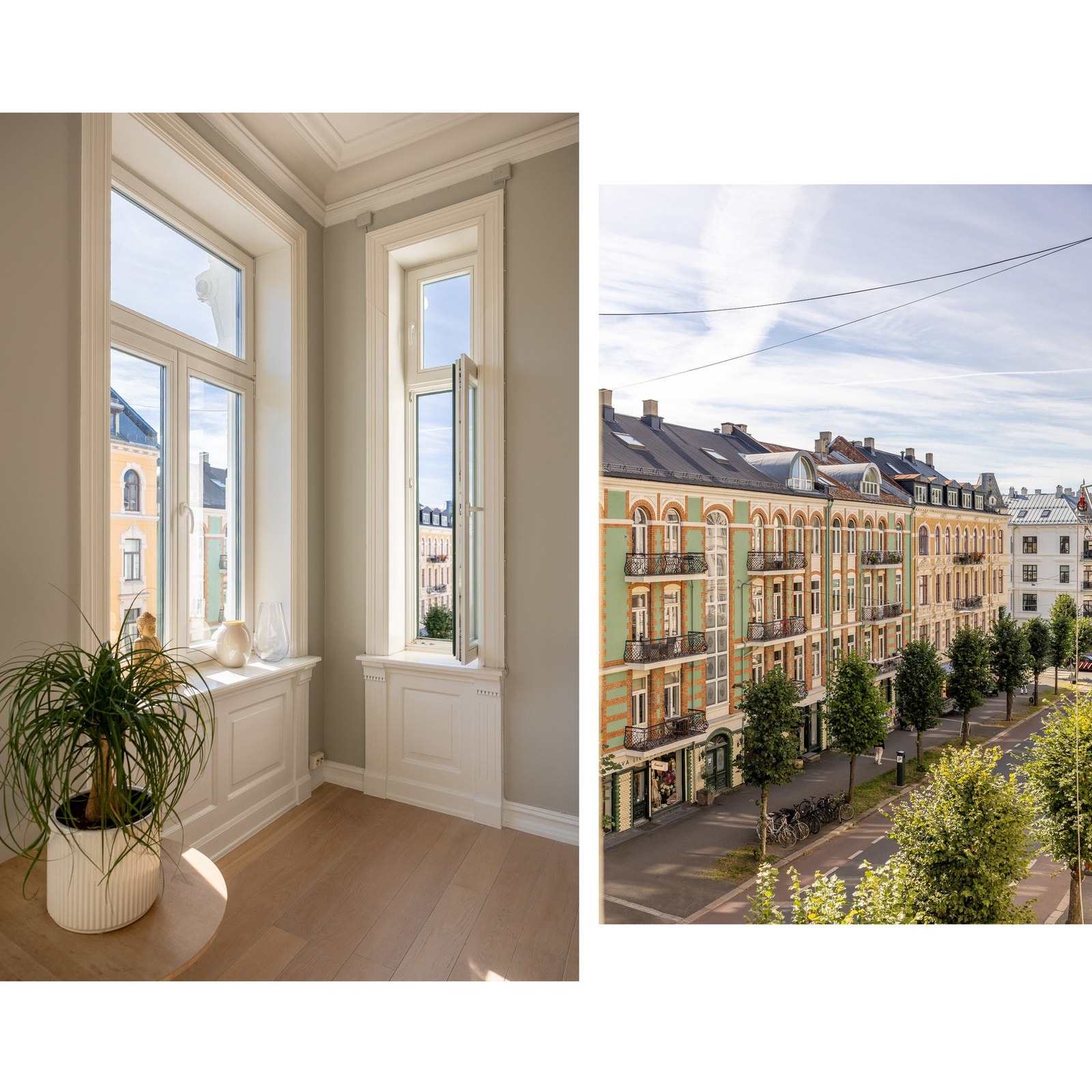 Her bor du på en av Oslos beste adresser. Koselig utsikt over gaten nedenfor. Galleribilde