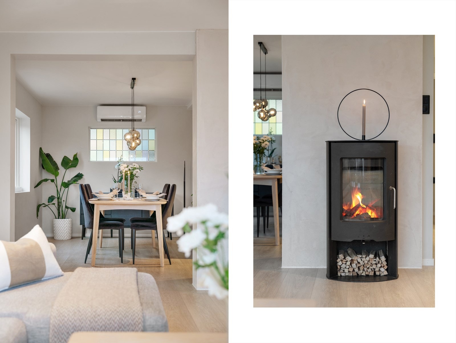 - Peis i rommet bidrar til ekstra varme og hyggelig stemning på kjølige dager - Galleribilde