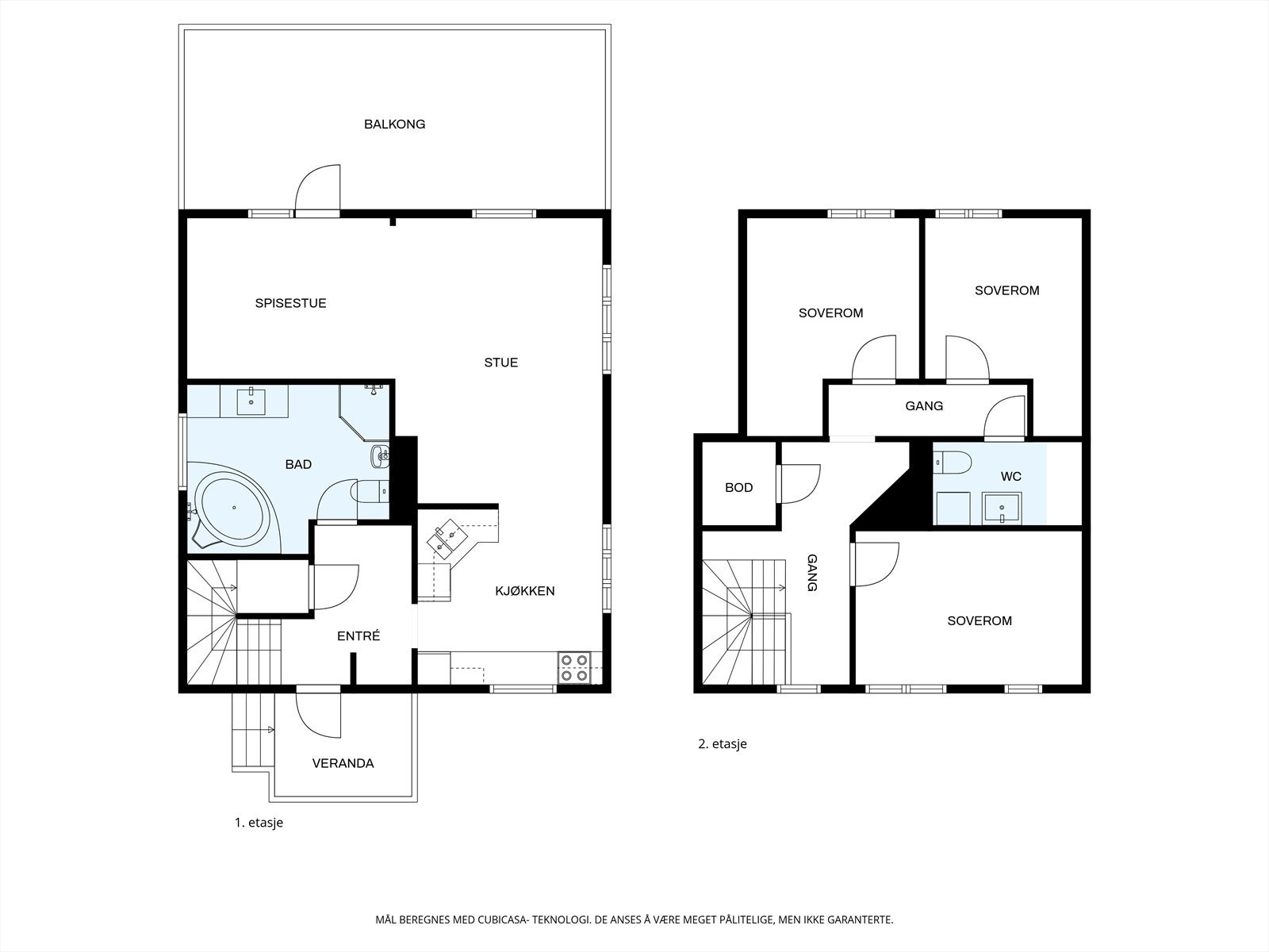 Plantegning alle etg. Galleribilde
