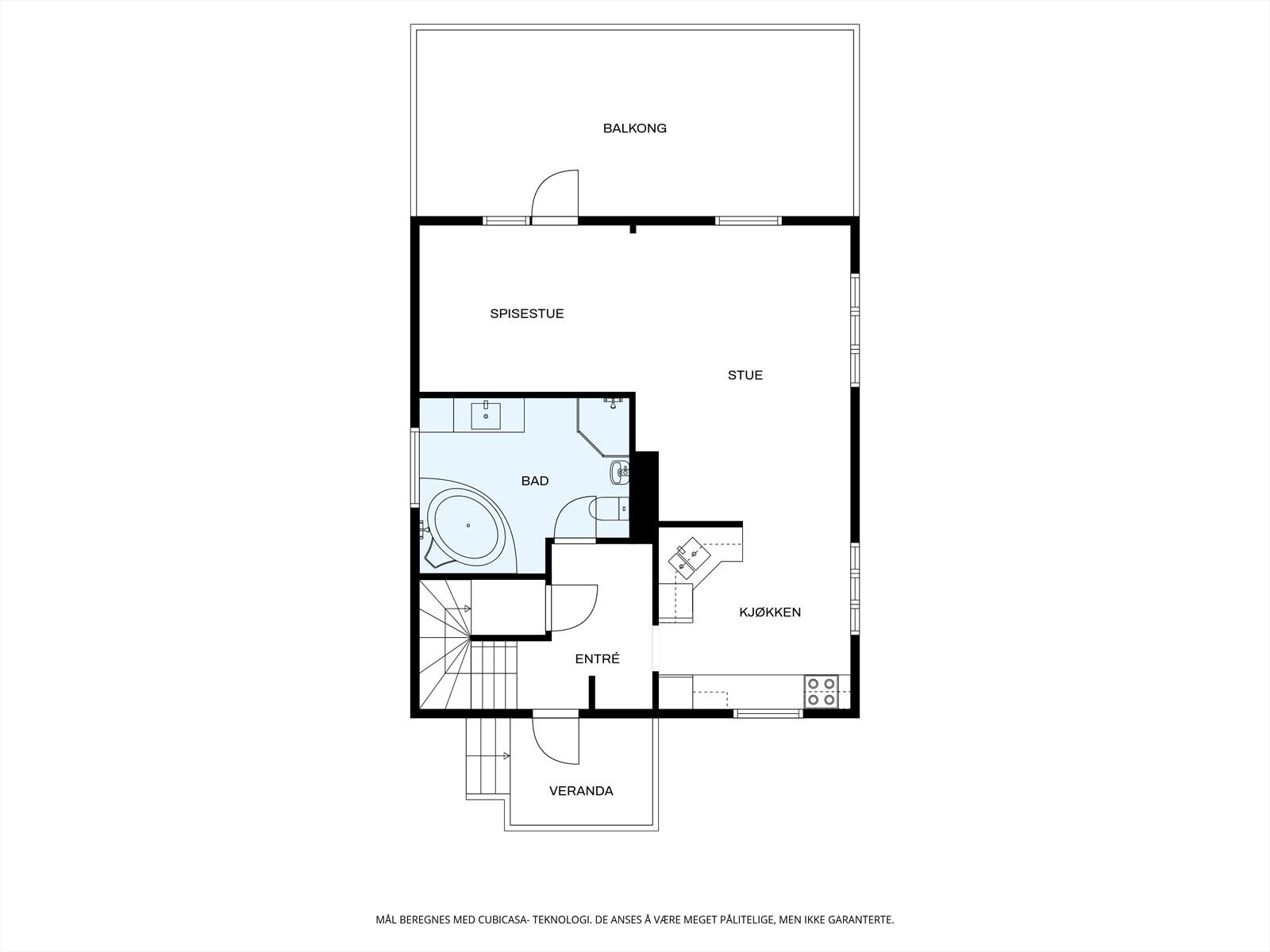 Plantegning 1 etg. Galleribilde
