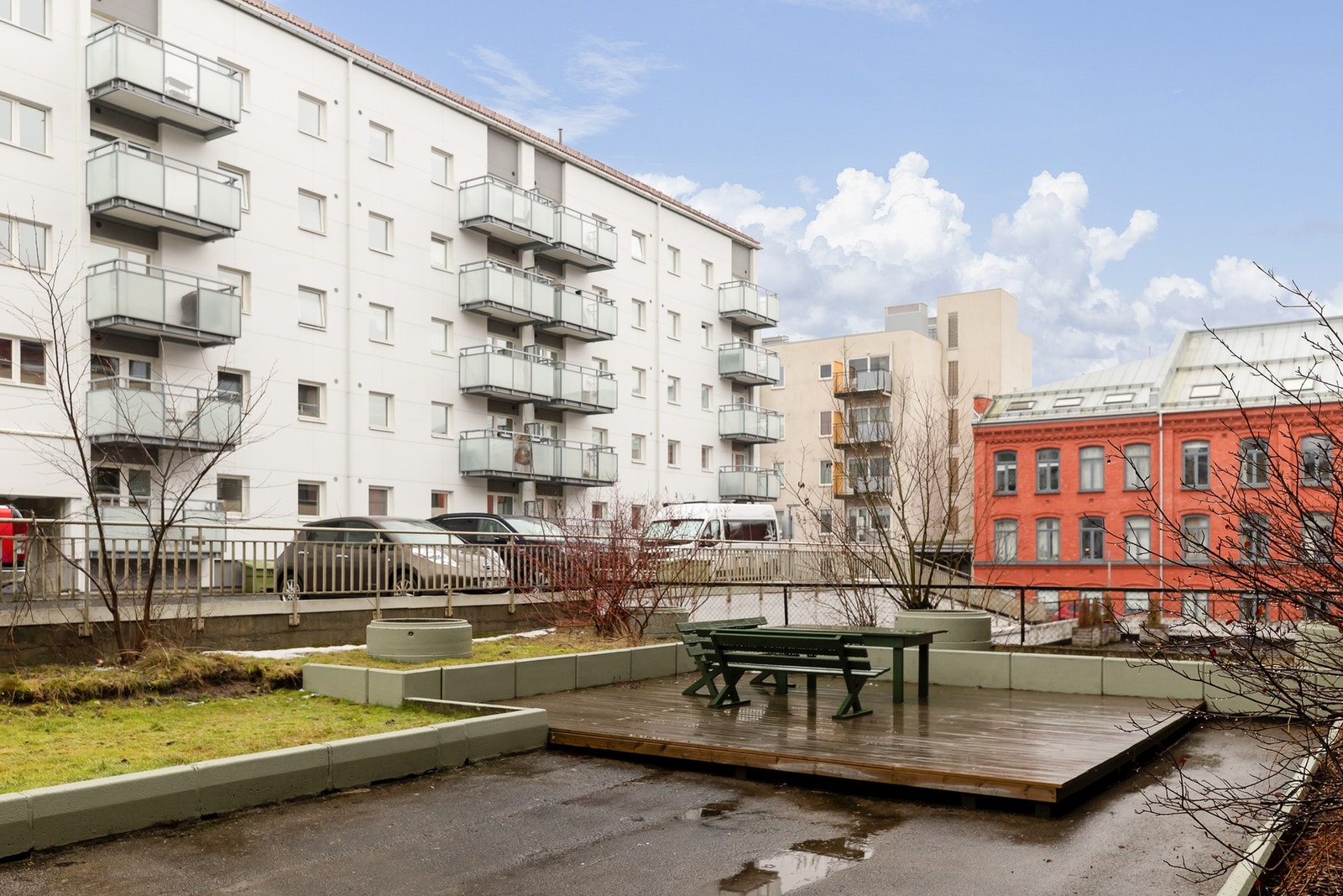 Borettslaget har opparbeidet felles område. Galleribilde