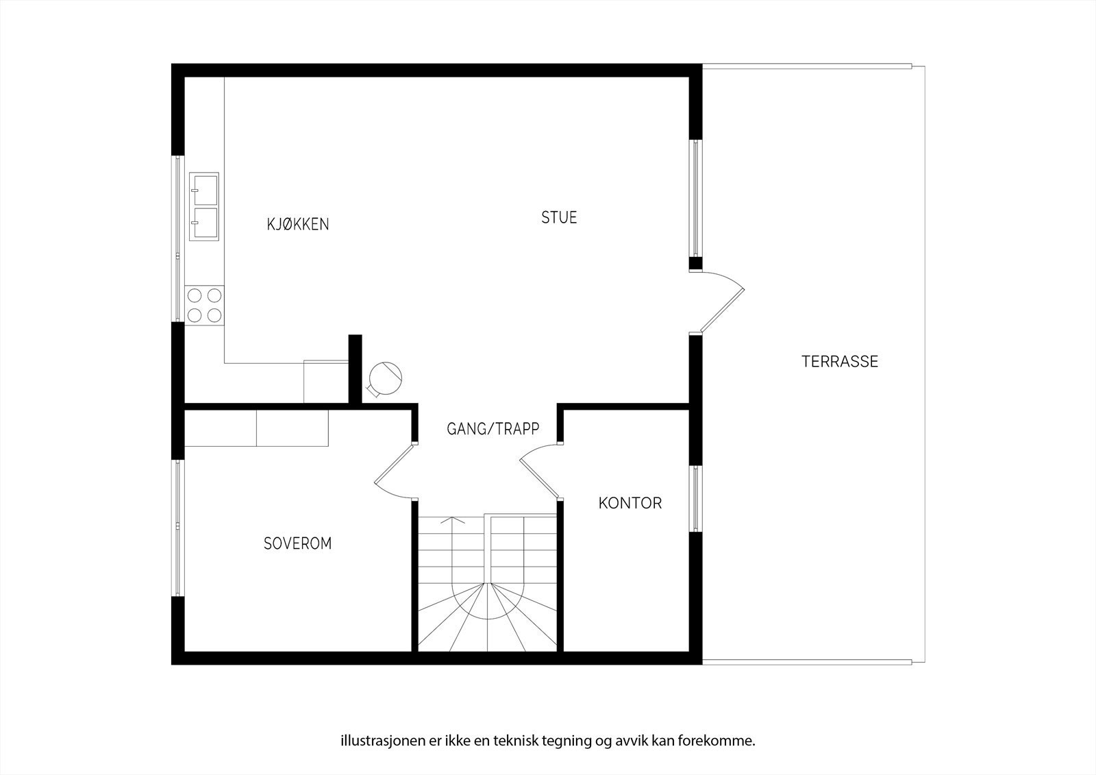 2. etg.: Plantegning Galleribilde