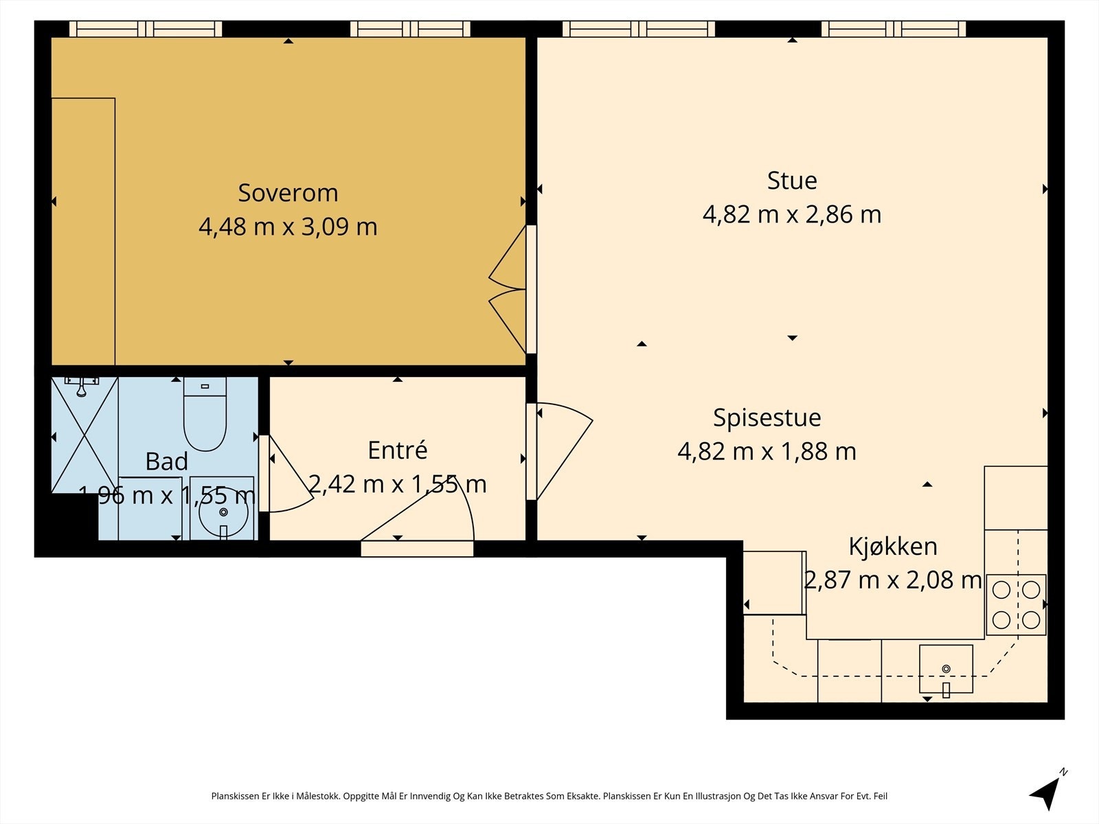 Plantegning (avvik kan forekomme) Galleribilde