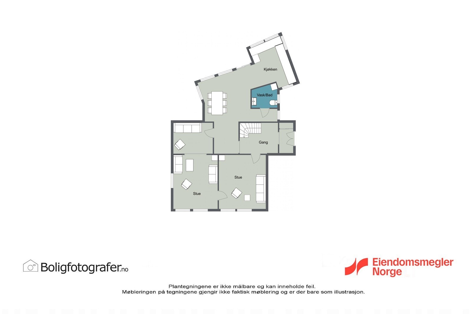 Plantegning 1.etg Galleribilde