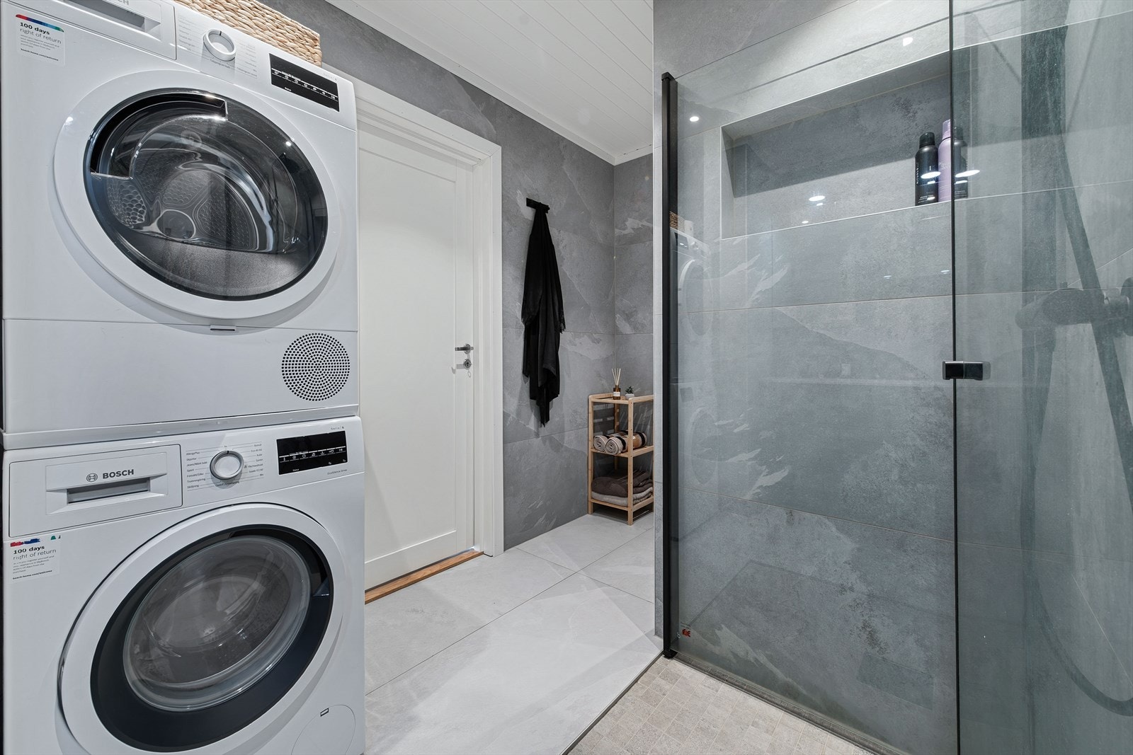 Det er opplegg for vaskemaskin. Galleribilde