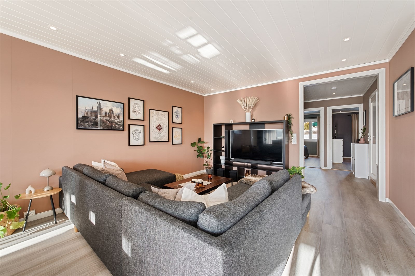 Stuen er av god størrelse så her har du mulighet til å ha det møblementet du ønsker. Galleribilde