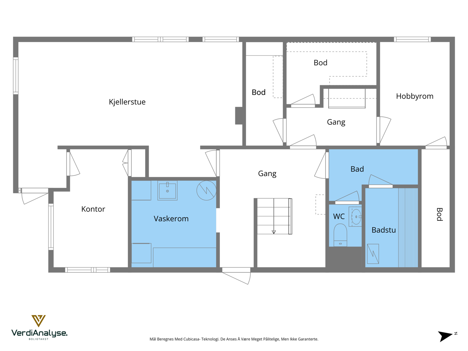 Plantegning underetasje Galleribilde