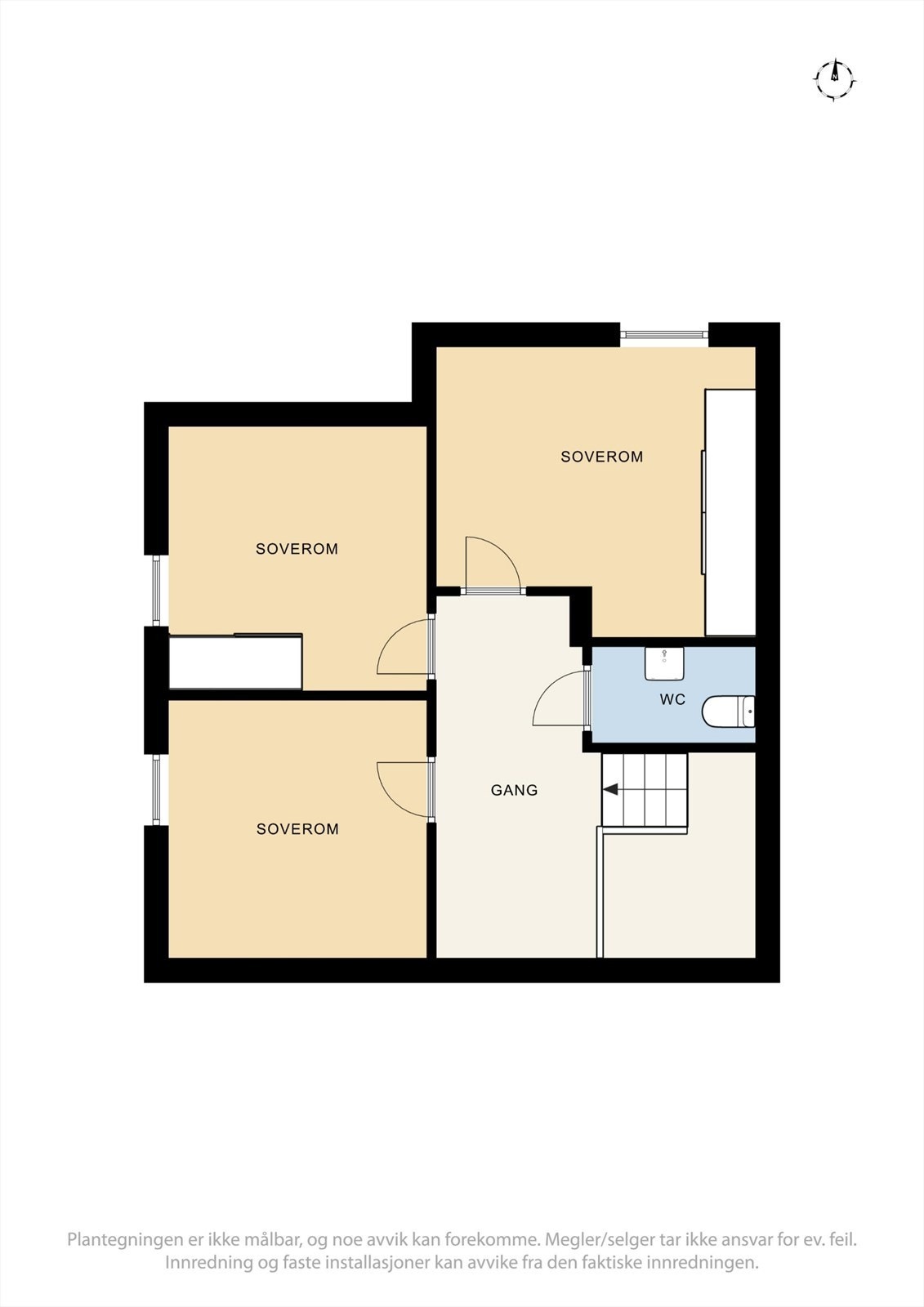 Plantegning andre etasje. Galleribilde