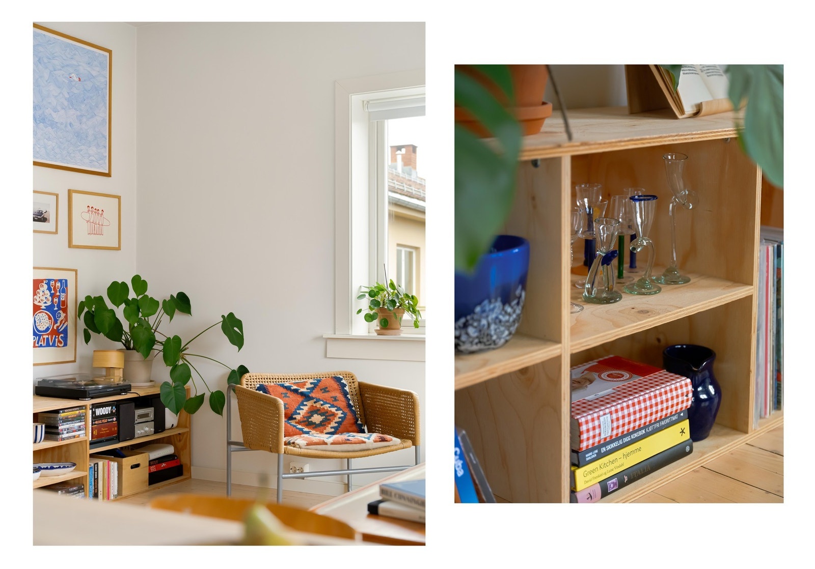 Veggflater er lysmalte, så her kan du enkelt sette ditt eget preg. Galleribilde