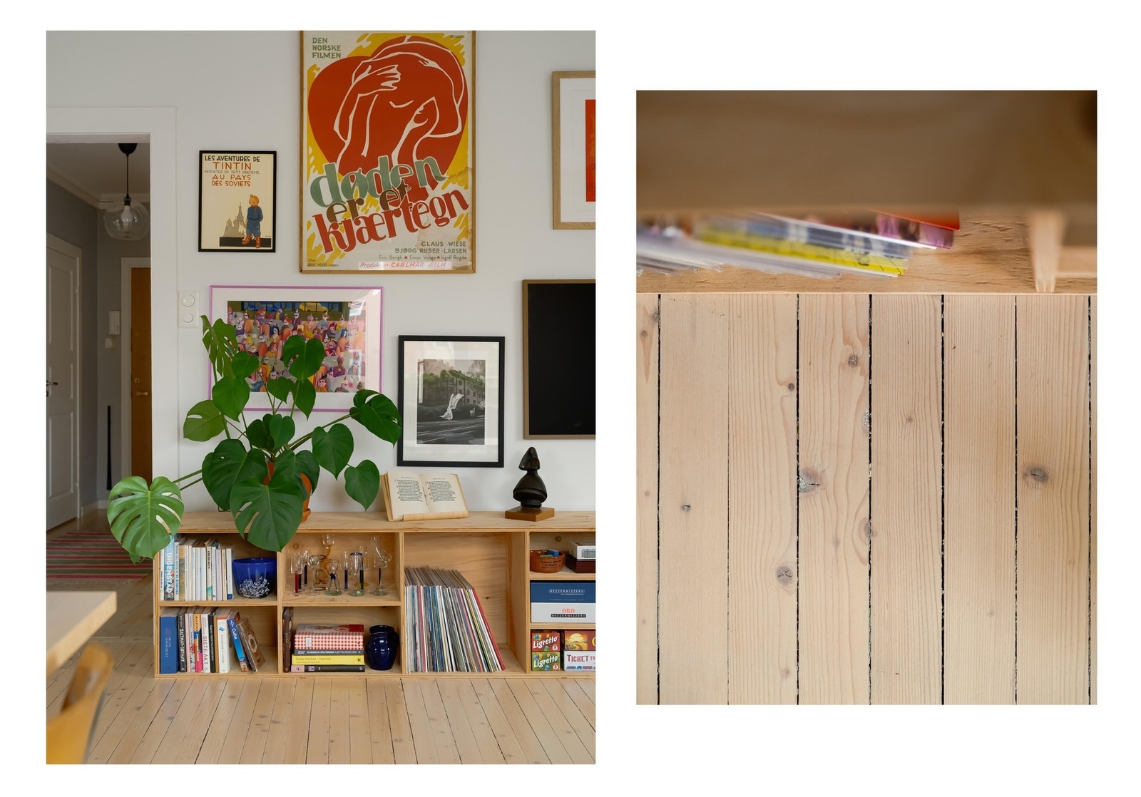 Leiligheten har også flotte, klassiske detaljer som god takhøyde (målt til 2,67 meter i stuen), og originale tregulv. Galleribilde