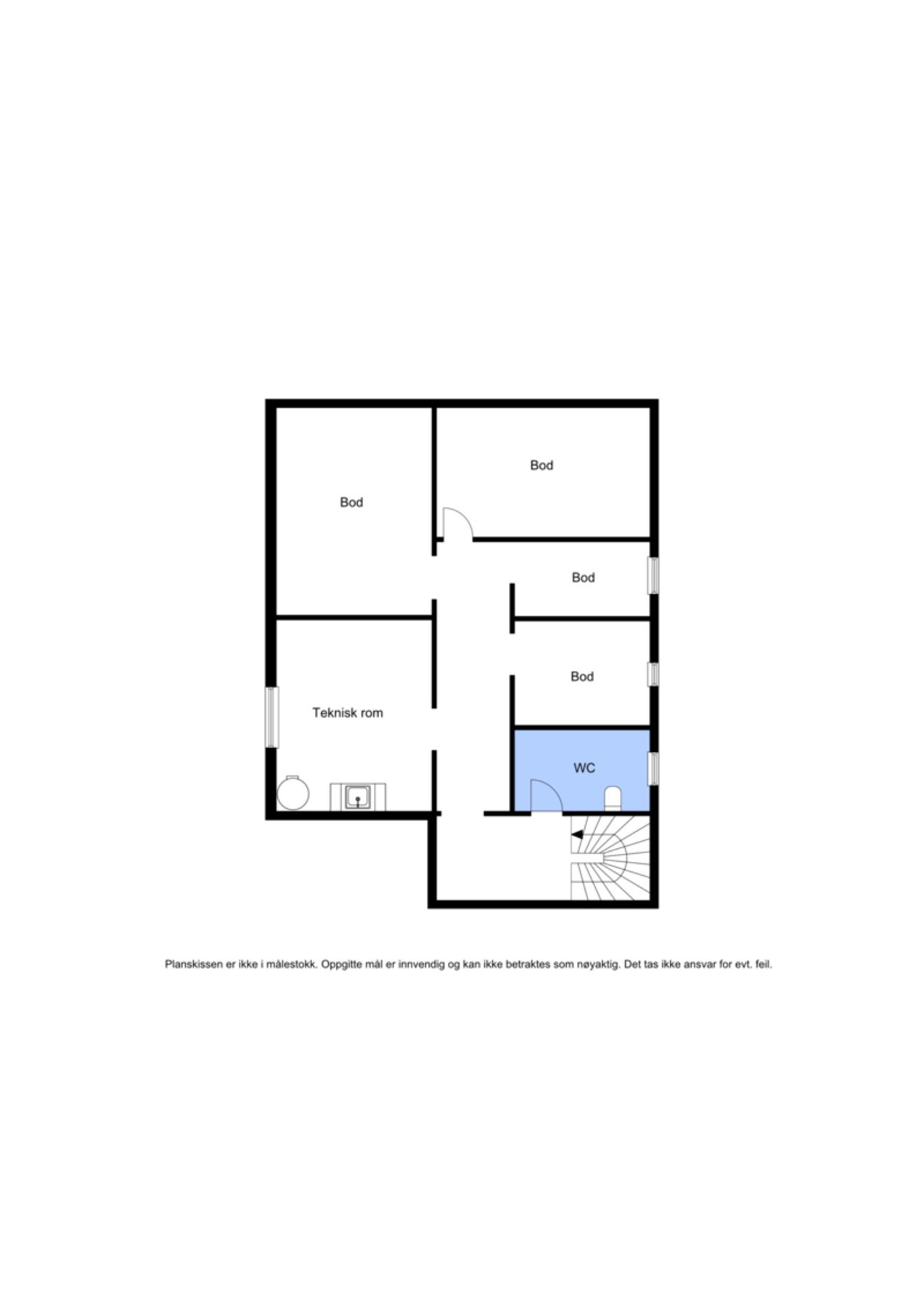 Plantegning kjelleretasje. Galleribilde