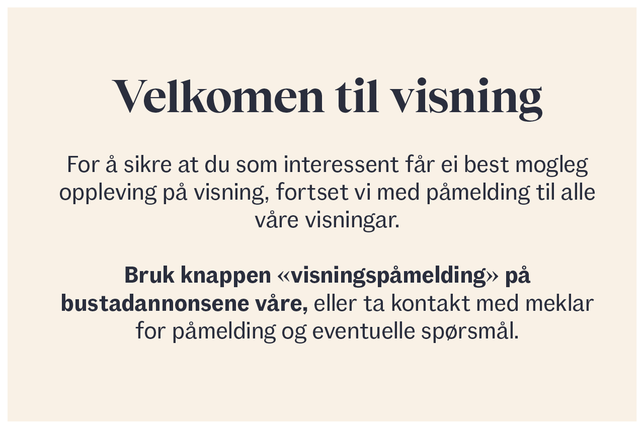 Velkomen til visning! Galleribilde