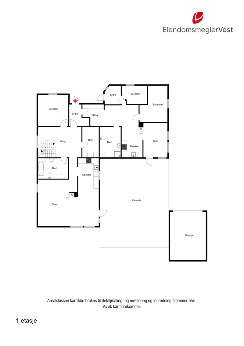 Planteikning 1.etg Galleribilde