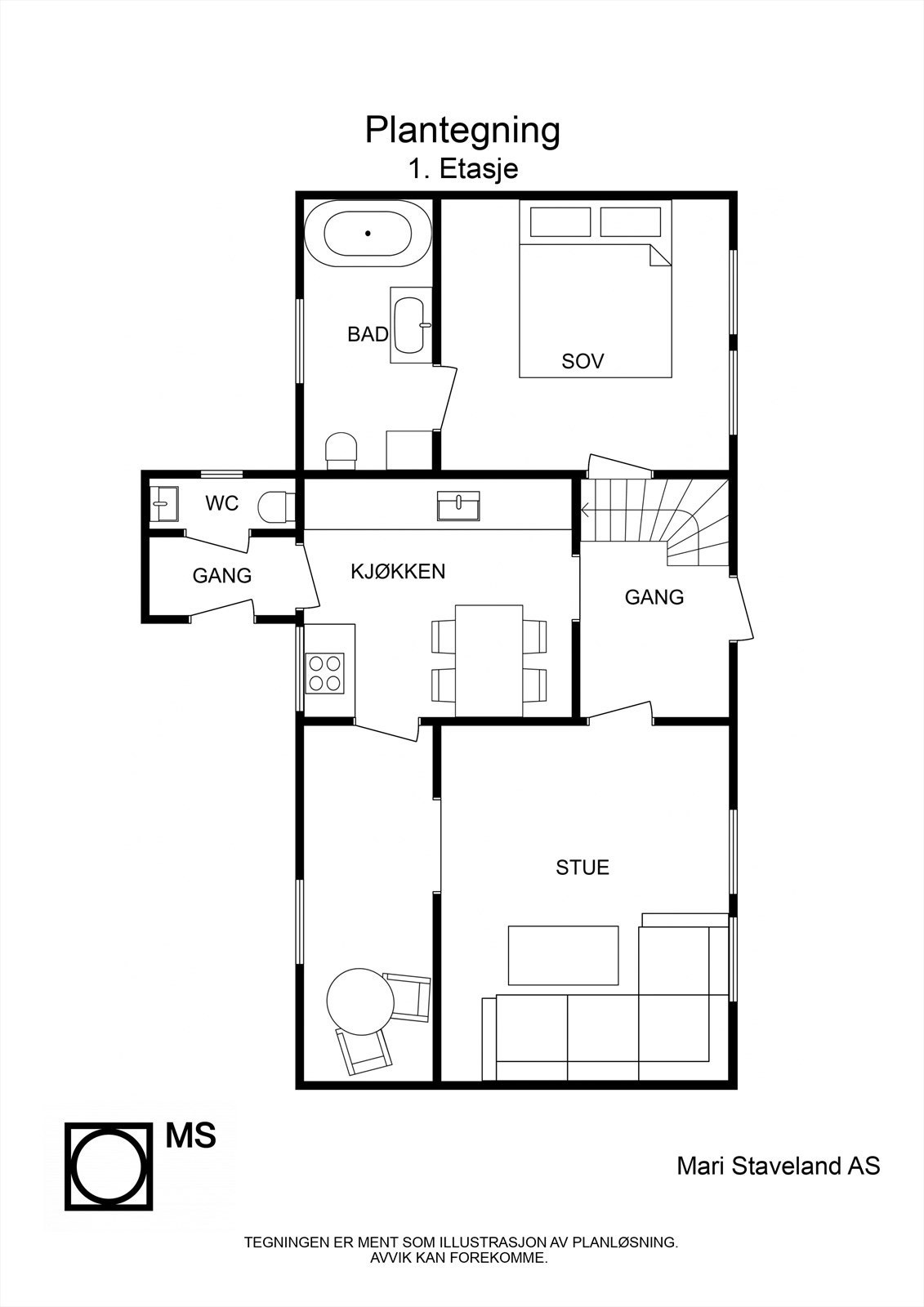 Plantegning - 1. Etasje Galleribilde
