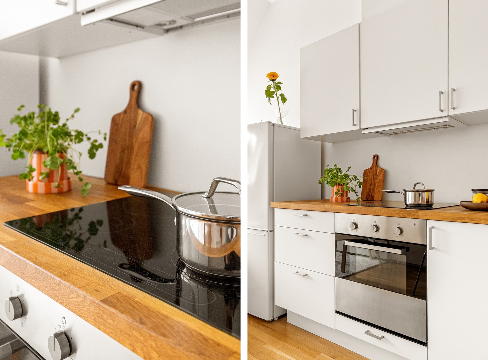 Det er integrert stekeovn, platetopp, oppvaskmaskin og ventilator, samt plass/opplegg for kjøleskap. Alle hvitevarer medfølger handelen. Galleribilde