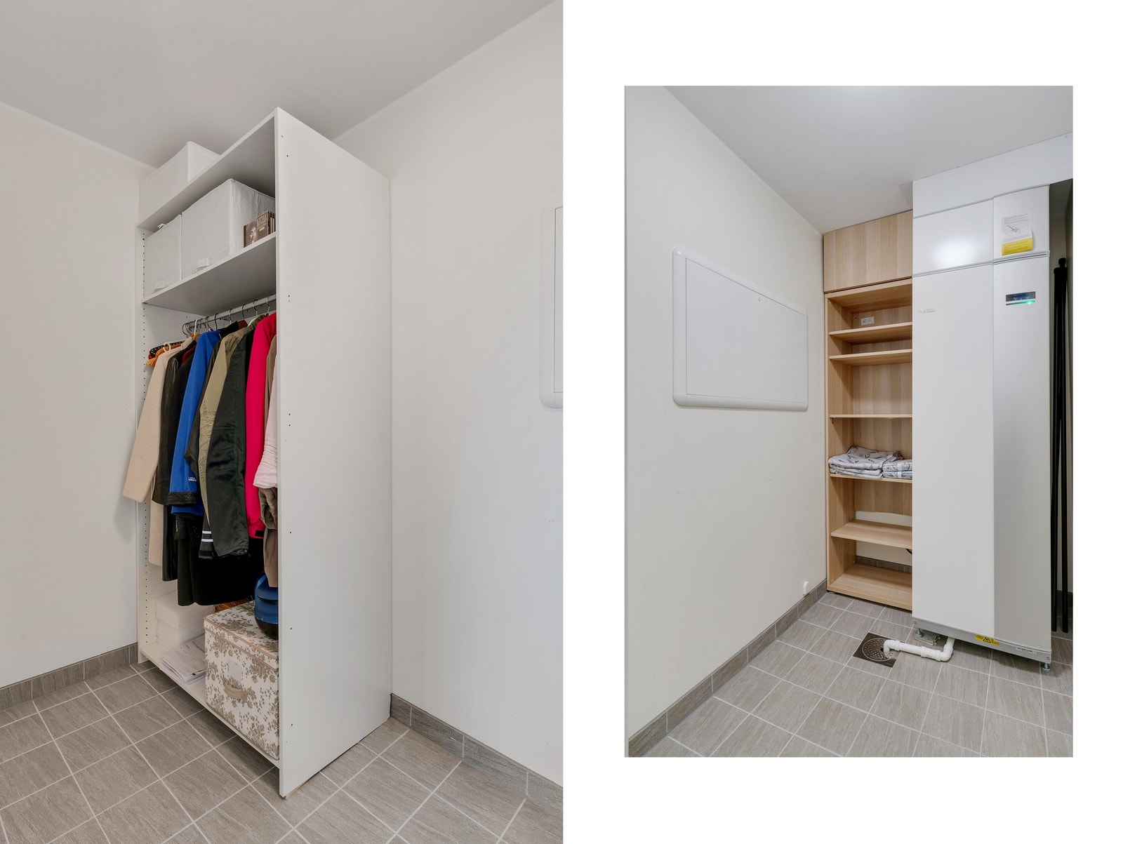 Teknisk rom/ bod har gulvfliser og varmekabler. Leiligheten er installert med Nibe varmepumpe/ ventilasjonsaggregat med varmegjenvinning Galleribilde