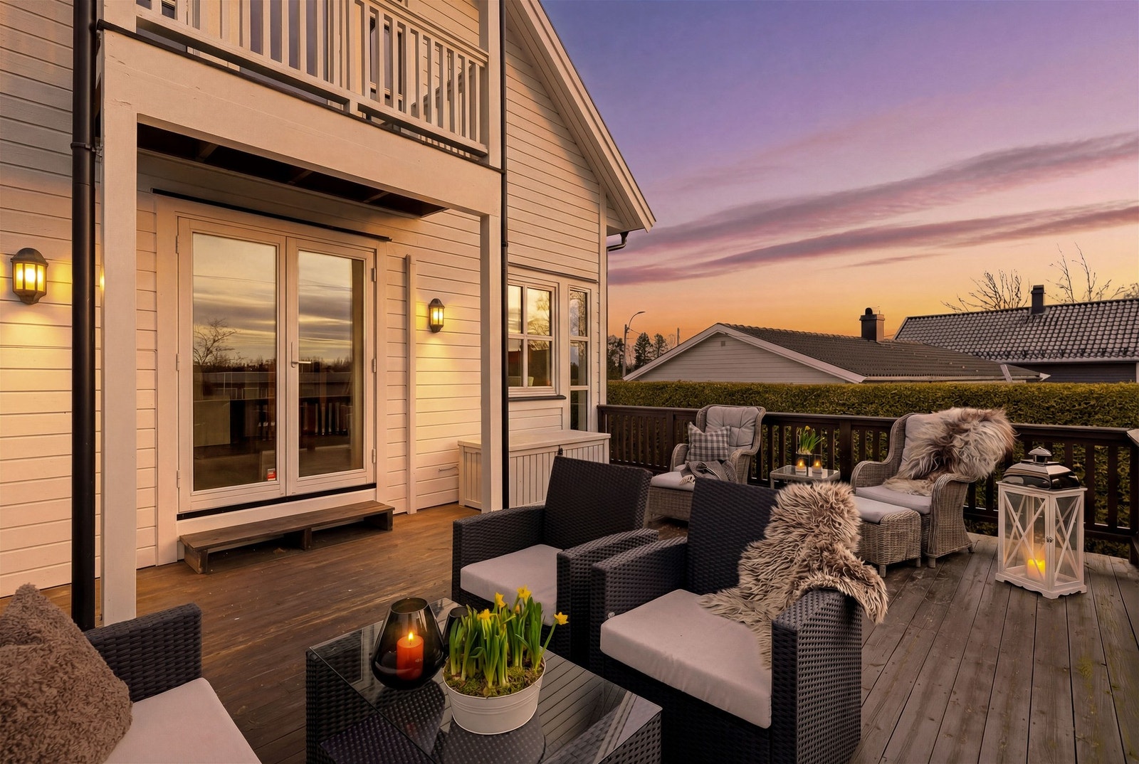 Uteplassen har fine sol- og lysforhold. Galleribilde