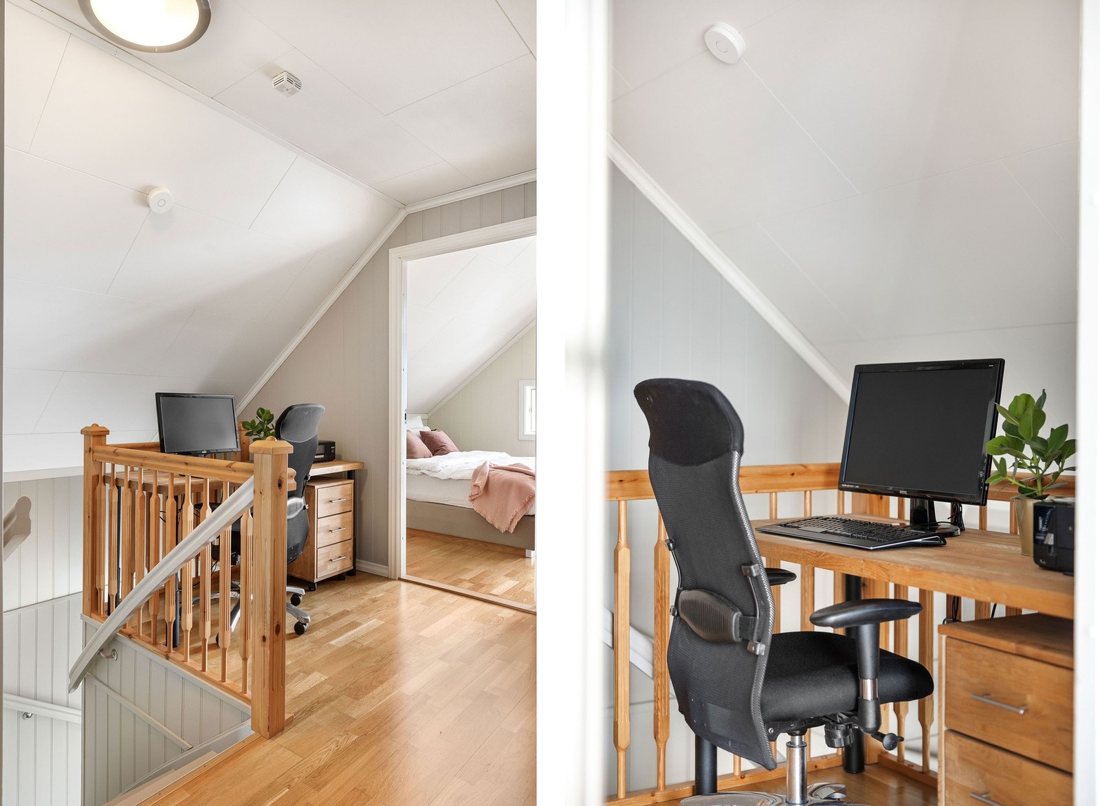 Loftsetasje med kontorplass. Galleribilde