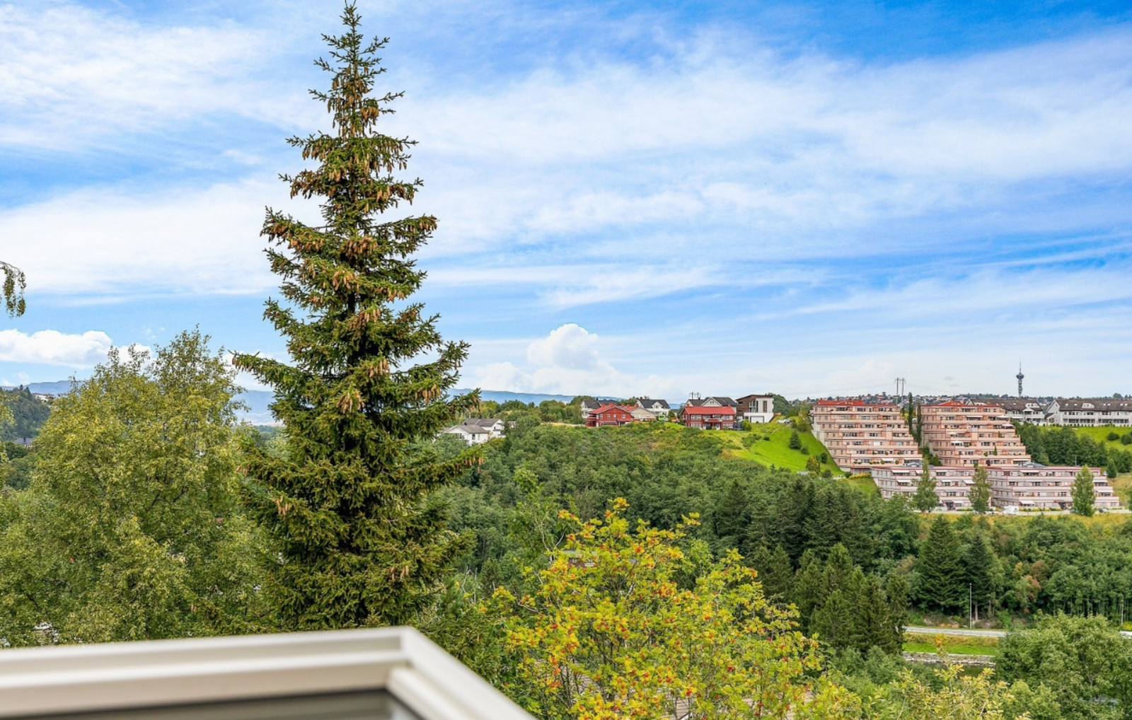 Utsikt fra boligen på sommerstid. Galleribilde