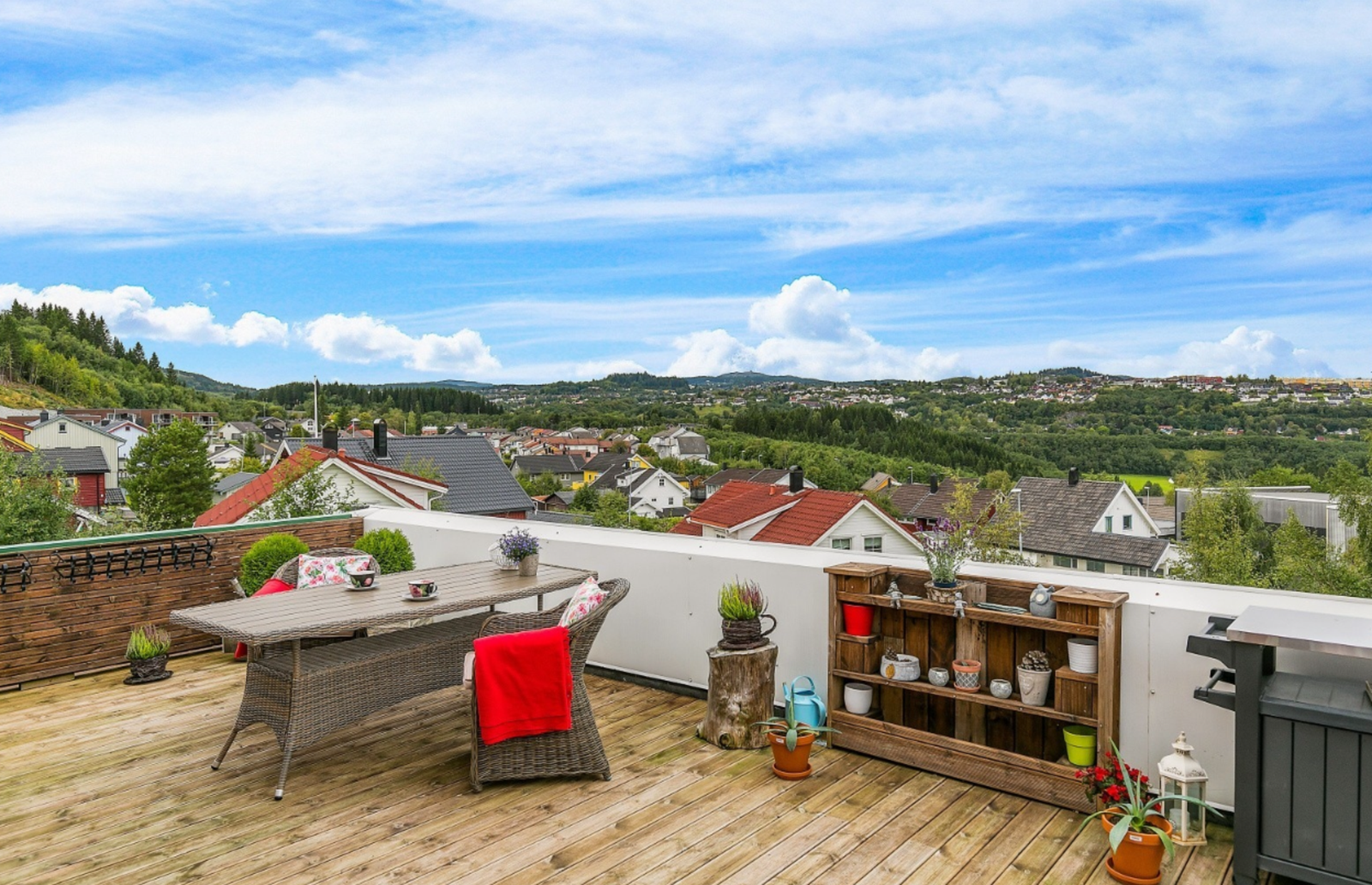 Takterrassen på sommerstid. Galleribilde