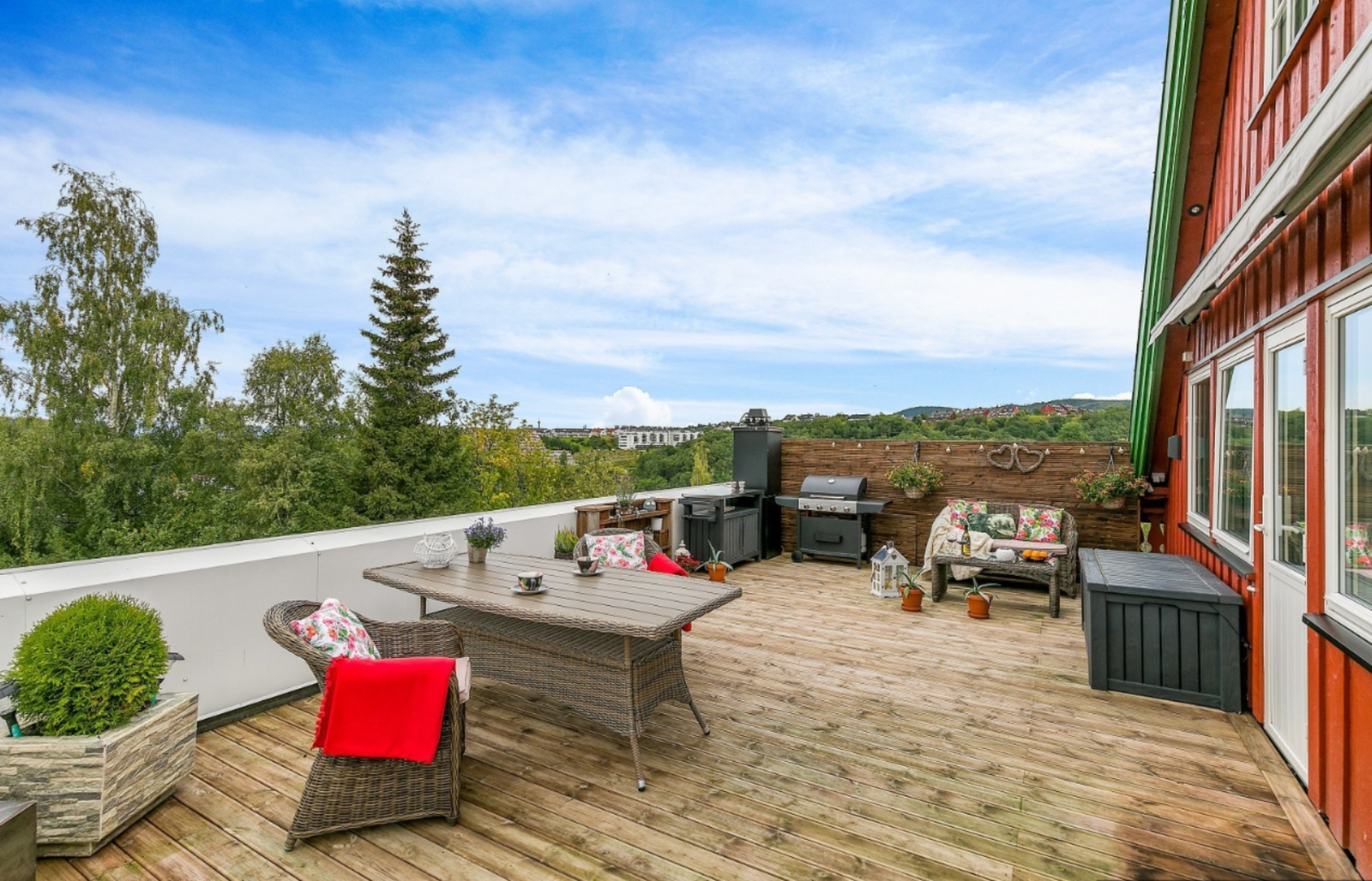 Takterrassen på sommerstid. Galleribilde