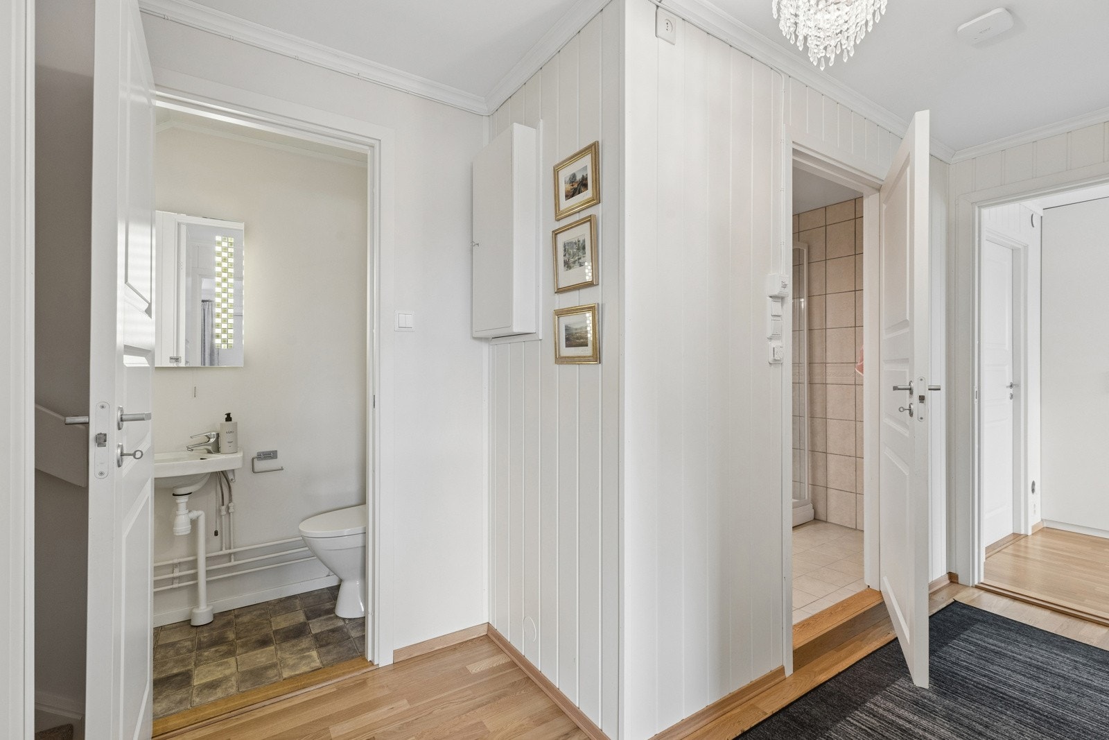 Toalett og fellesgang ved badet i U etg. Galleribilde