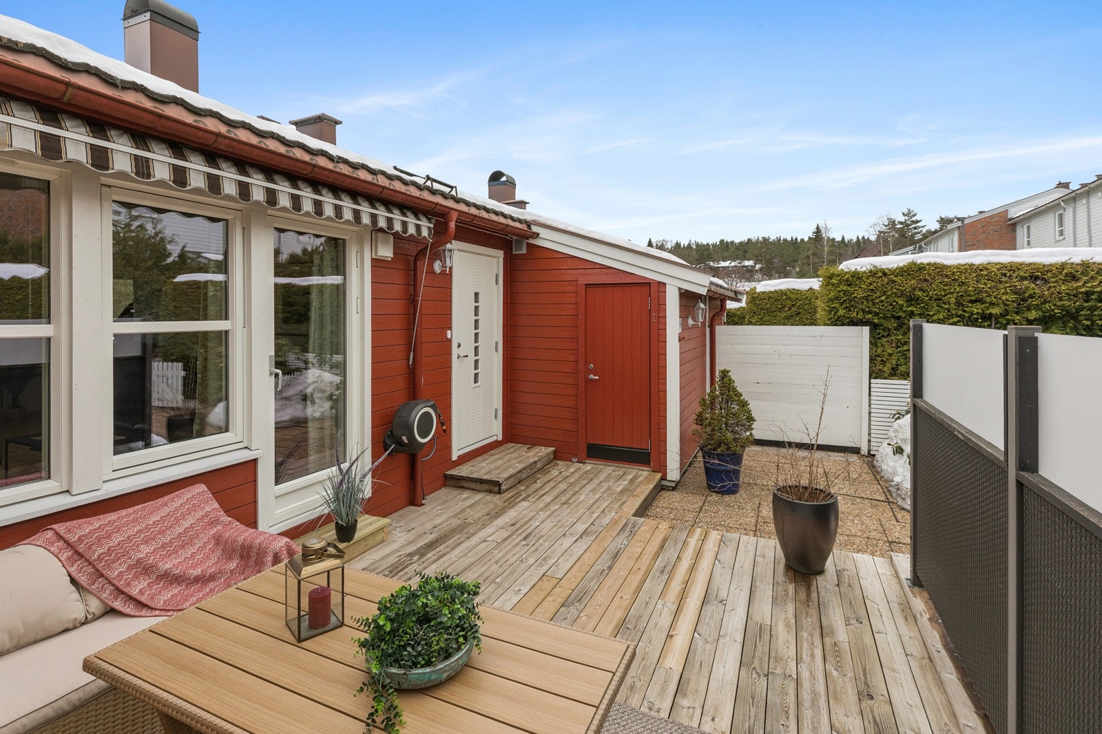 Skjermet uteområde med mye sol Galleribilde