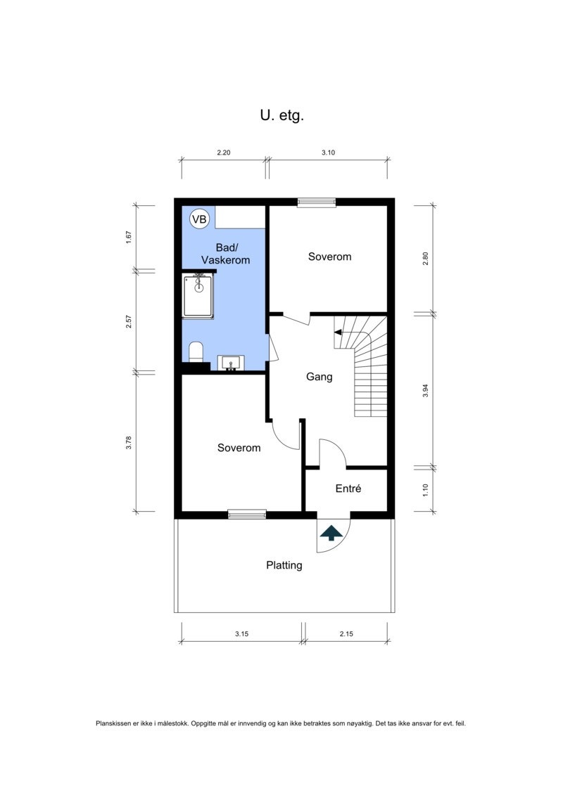 Plantegning underetasje Galleribilde