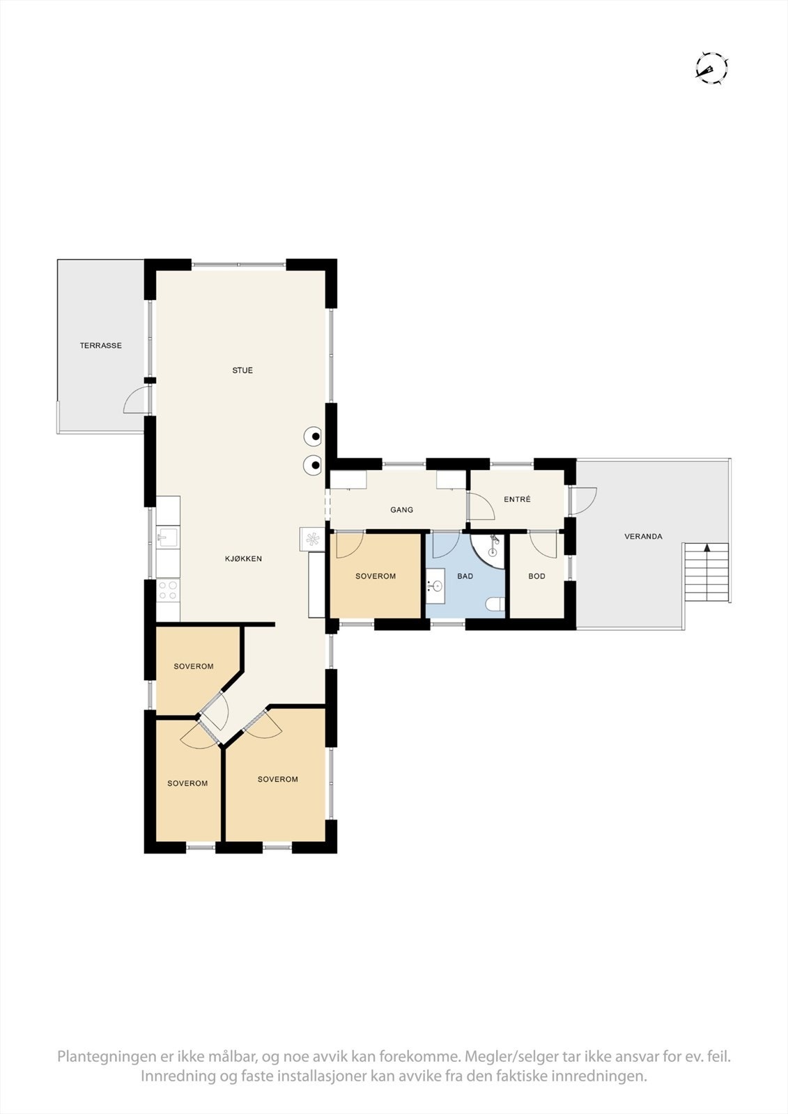 Plantegning hytte Galleribilde