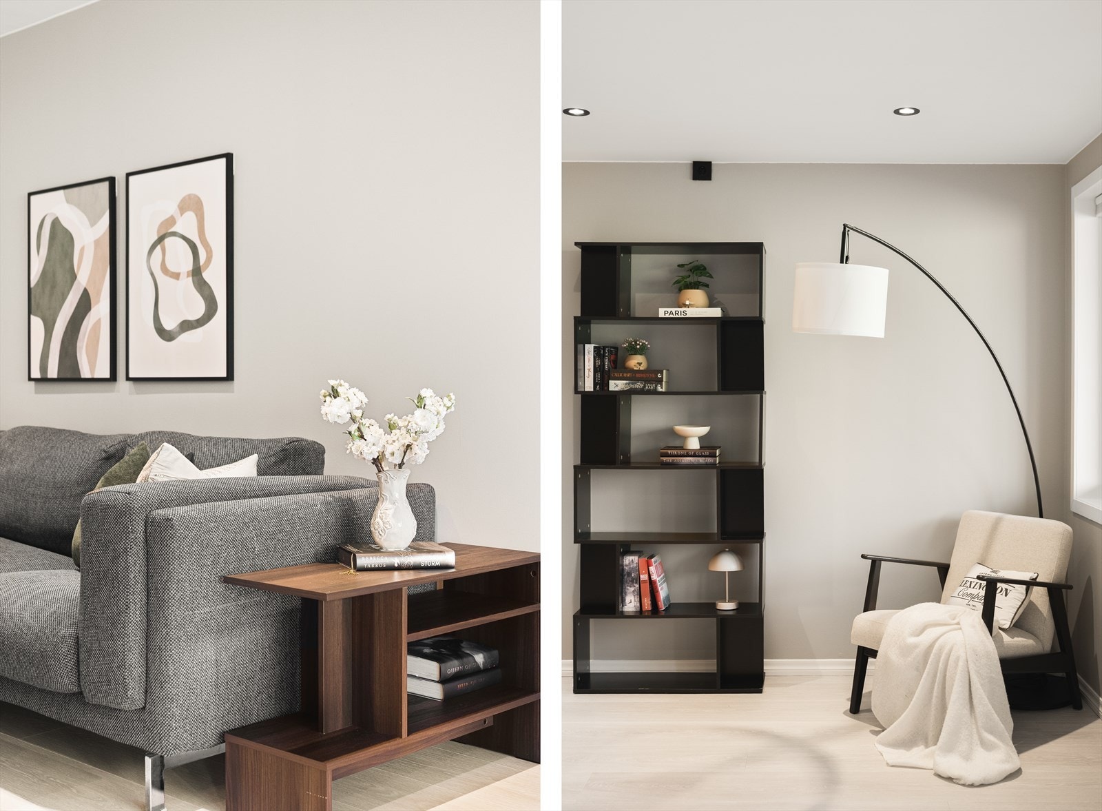 Veggflatene gir også gode muligheter for å henge opp ønsket kunst eller bilder. Galleribilde