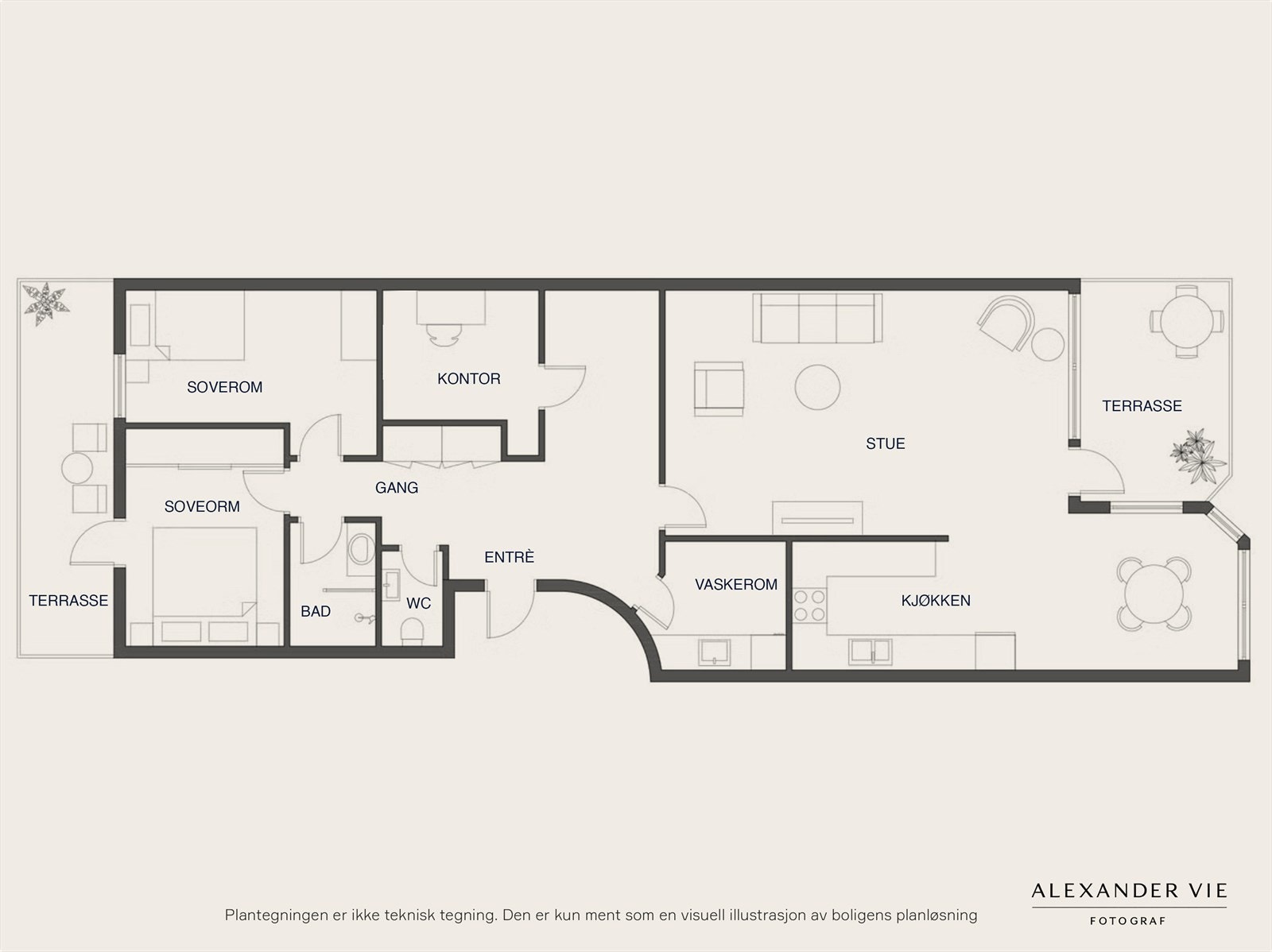 Plantegning | Hjalmar Brantings Vei 95 Galleribilde
