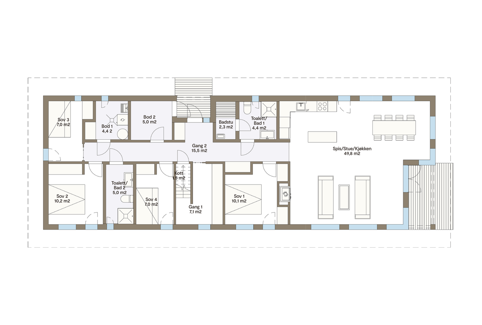 Plantegning hovedplan, Vy 36CTH Galleribilde