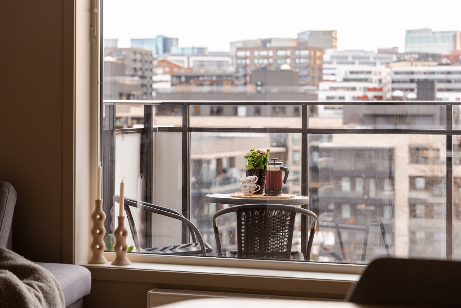 Her bor dere høyt og fritt med god avstand til blokkene rundt. Galleribilde