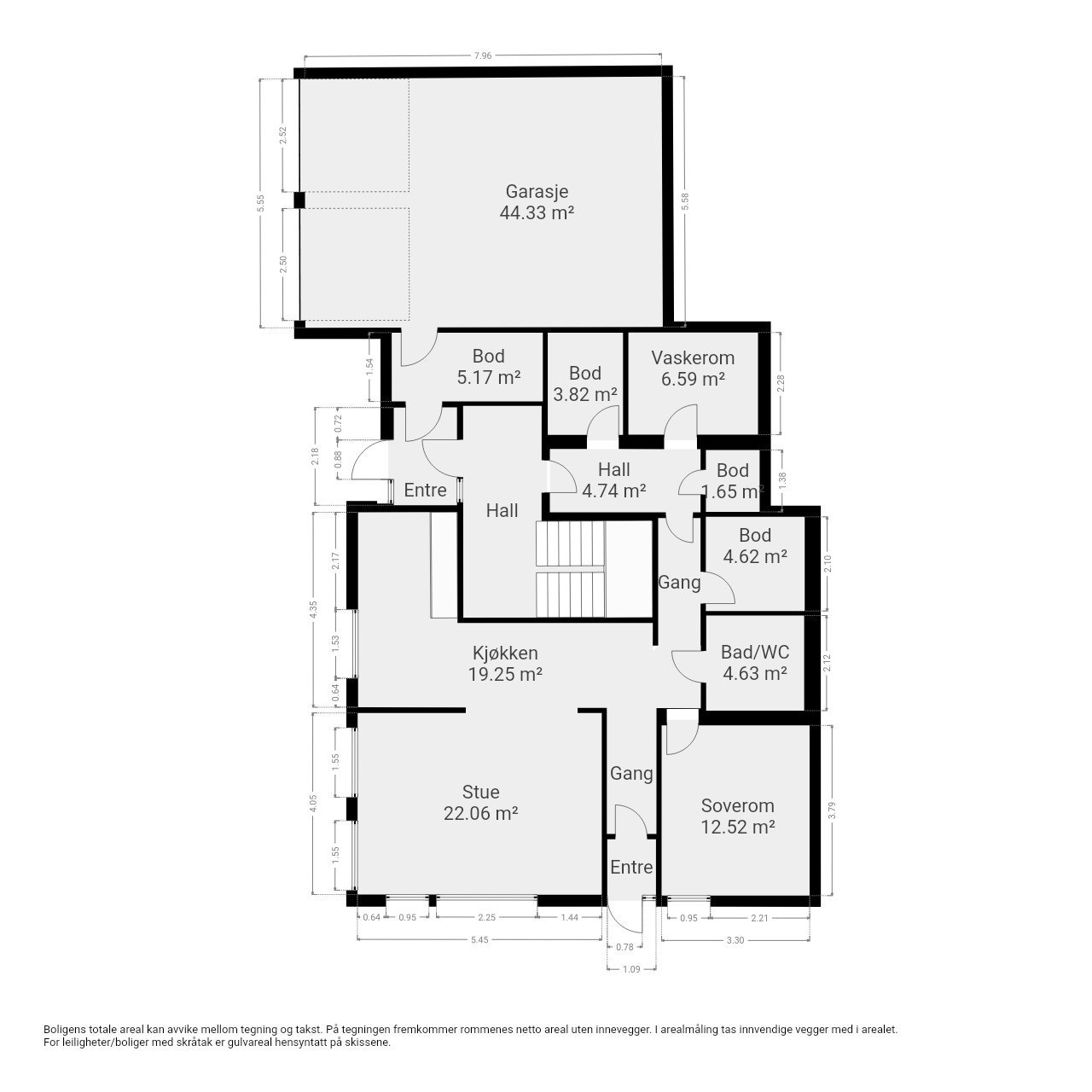 Plantegning underetasje. Galleribilde