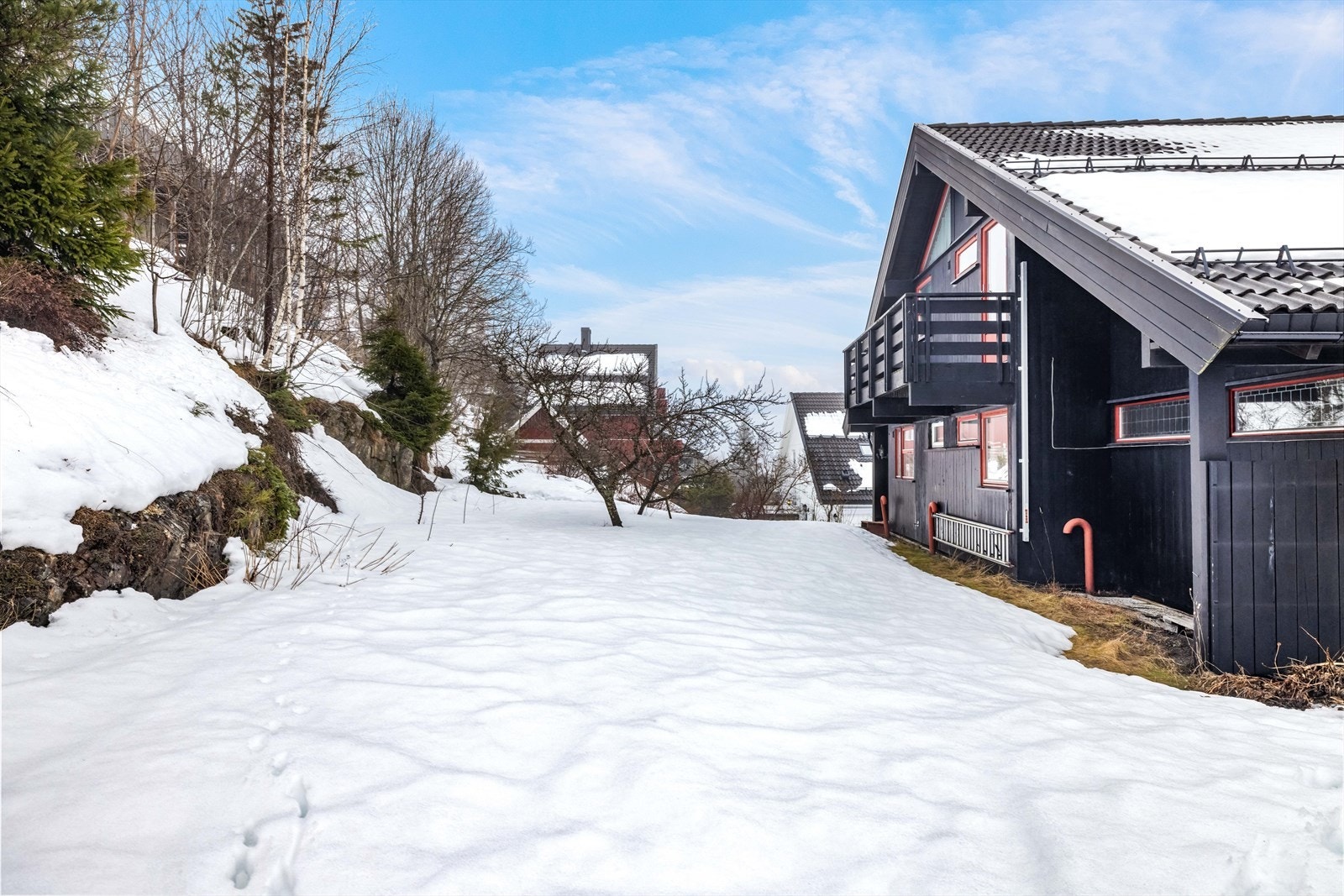Hage på baksiden av huset. Galleribilde