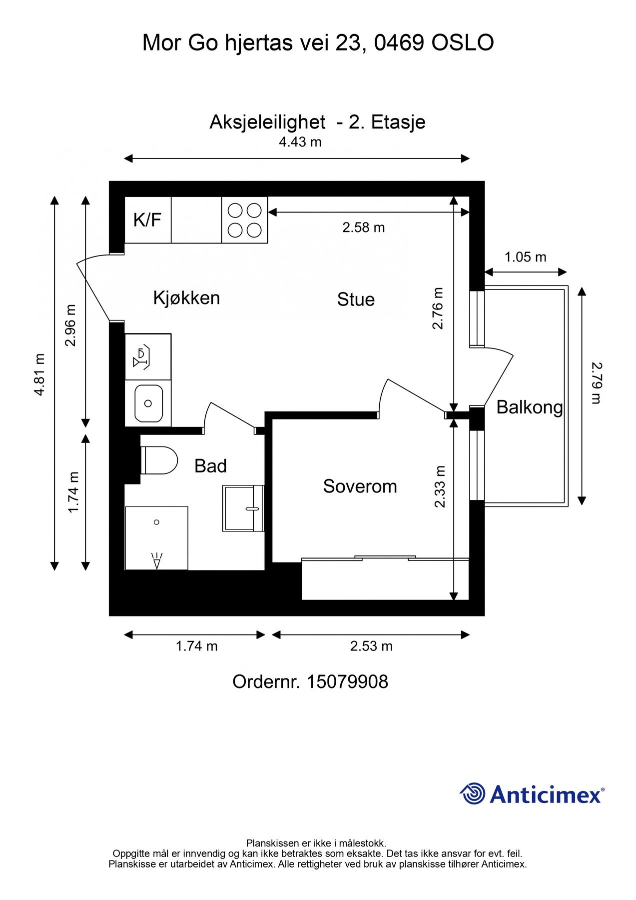 Vi tar en titt på plantegningen slik at du får god oversikt. Planløsningen er nemlig helt ypperlig! Galleribilde