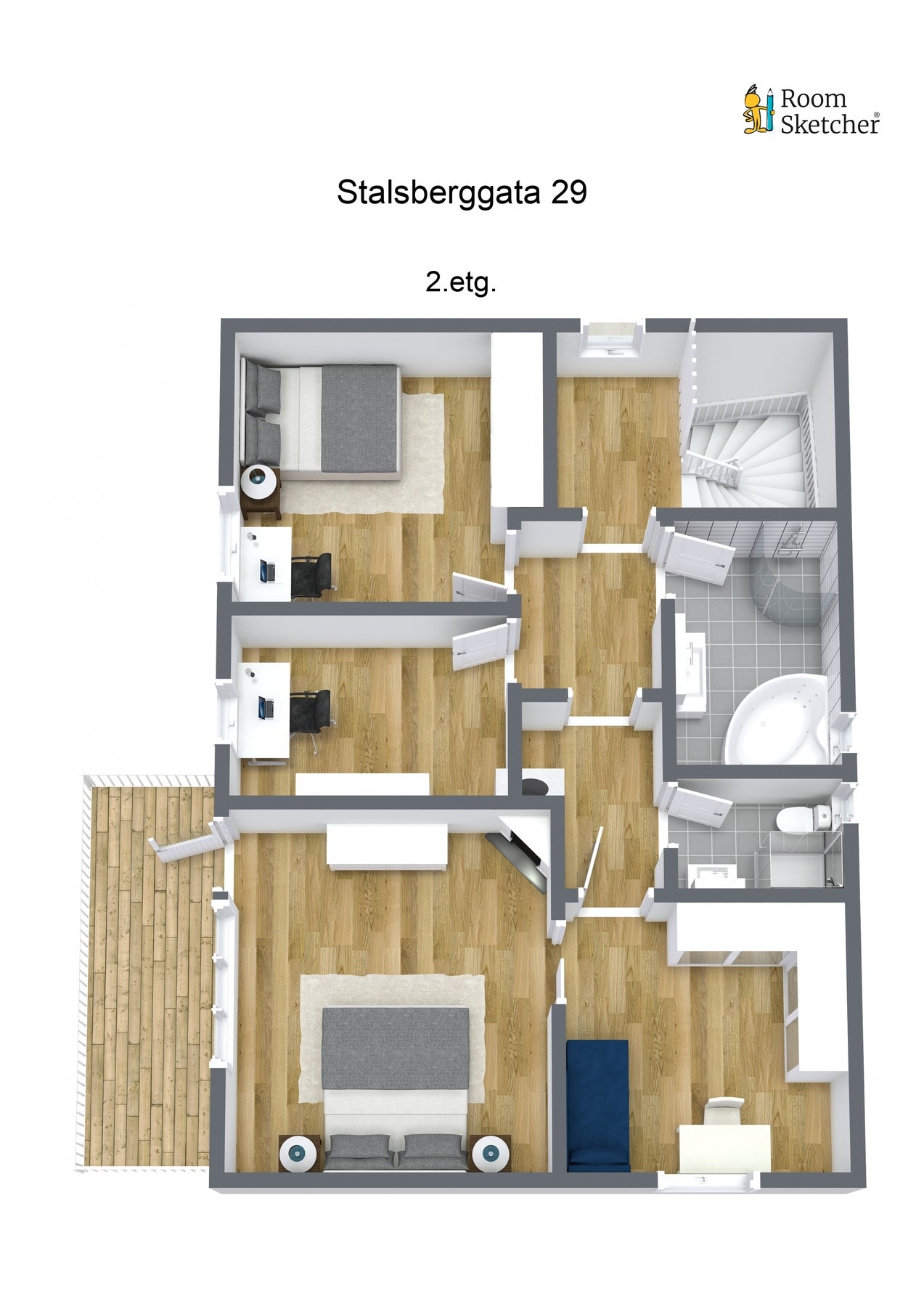 Plantegning 2. etasje Galleribilde