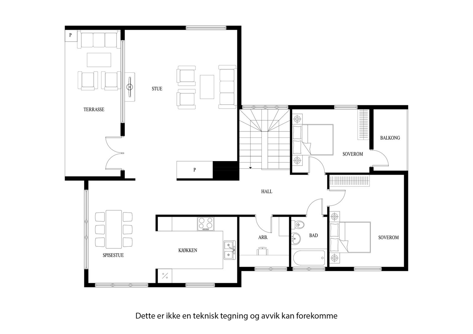 Plantegning hovedplan Galleribilde