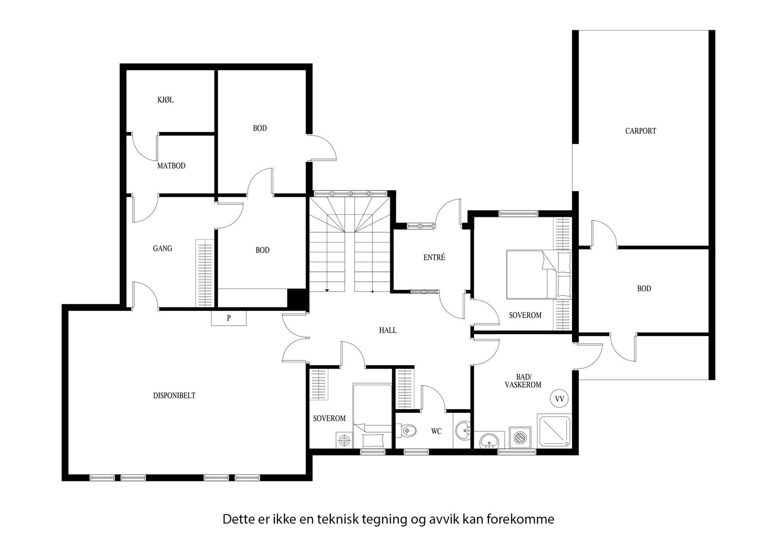 Plantegning underetasjen Galleribilde