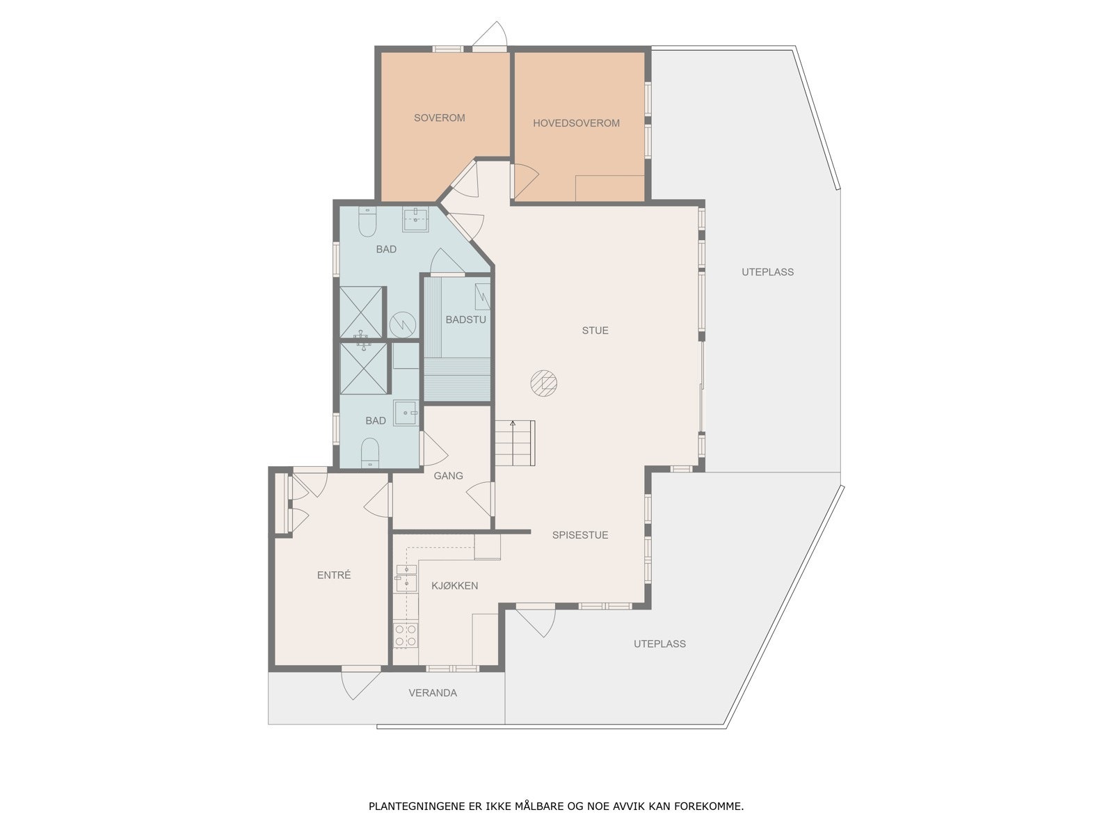 Plantegning 1. etasje Galleribilde