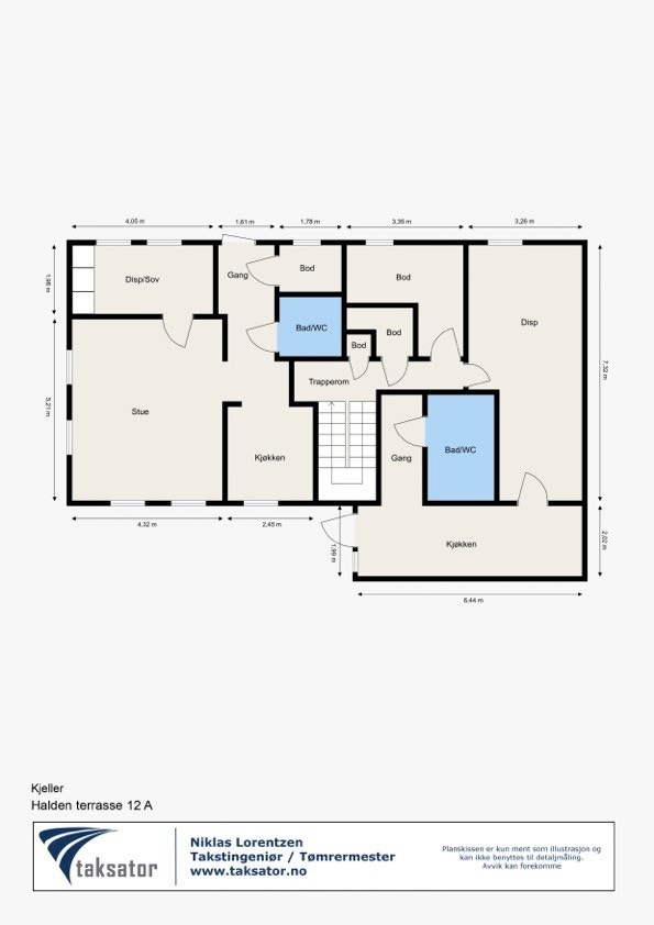 Plantegning underetasje. Galleribilde