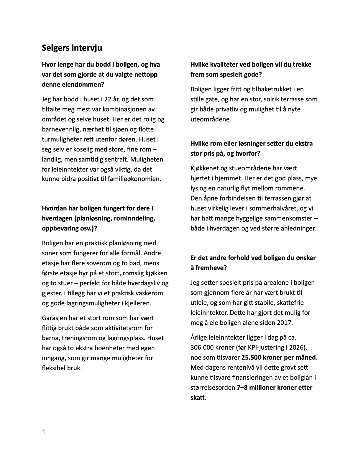 Selgers intervju. Galleribilde