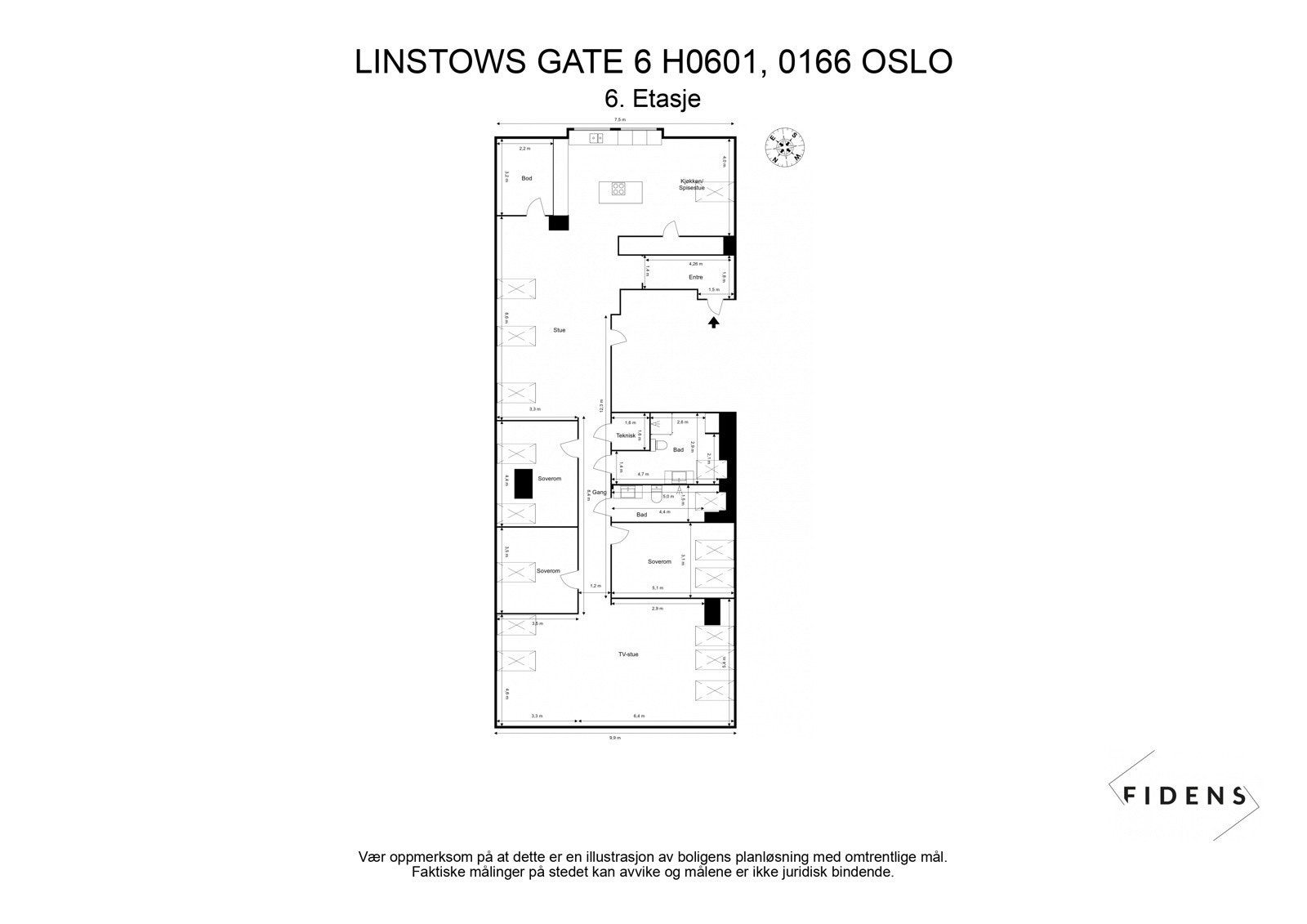 Plantegning for enkel orientering Galleribilde