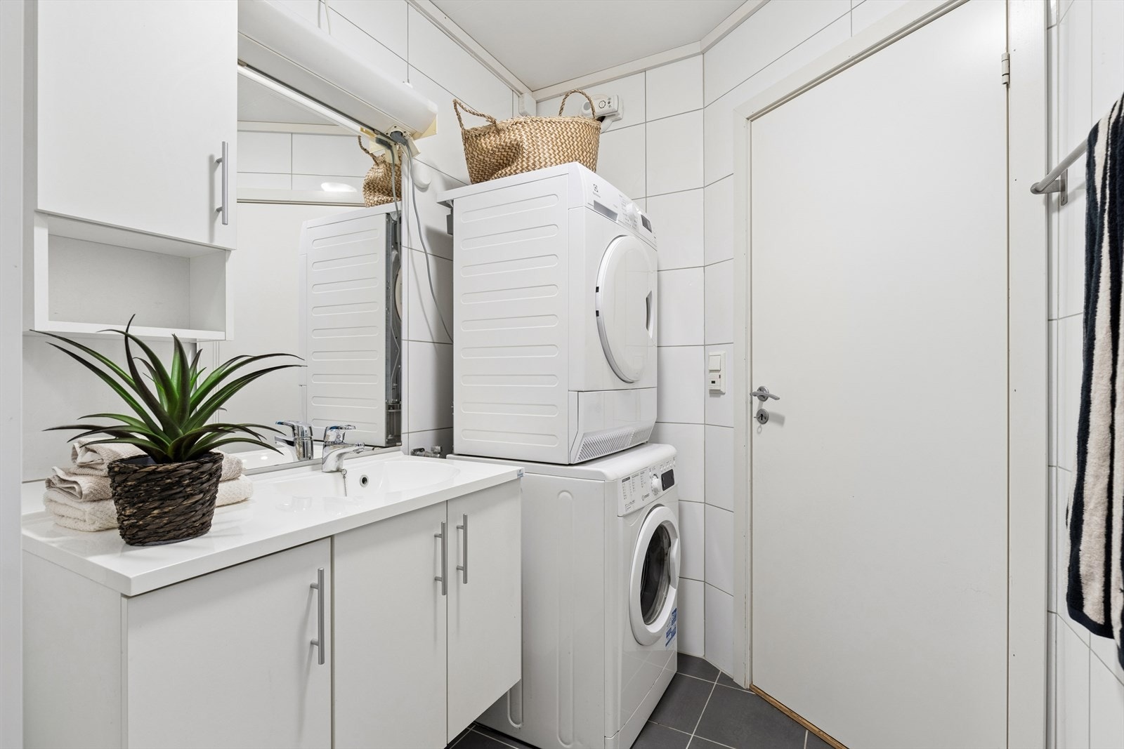 Bad/vaskerom med varmekabler i gulv Galleribilde