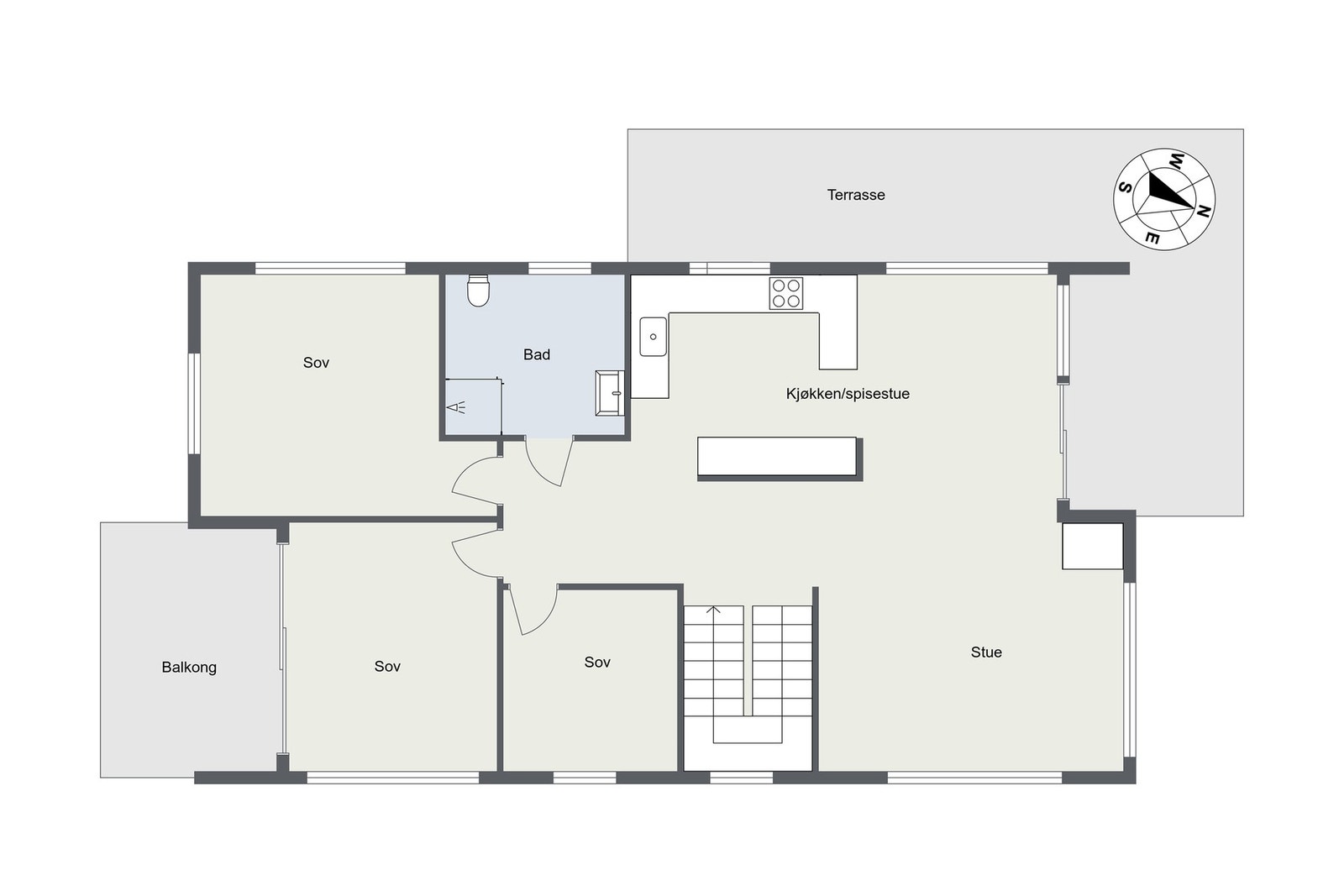 Boligens toppetasje. Galleribilde