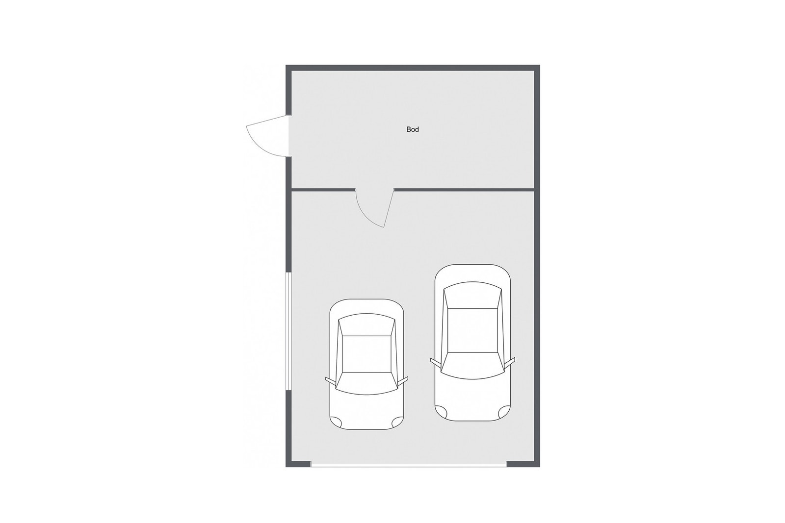 Planløsning garasje. Galleribilde