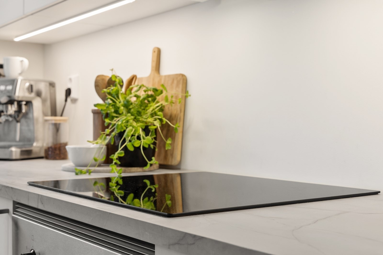 Integrert induksjonstopp og stekeovn gjør matlagingen effektiv og enkel. Galleribilde