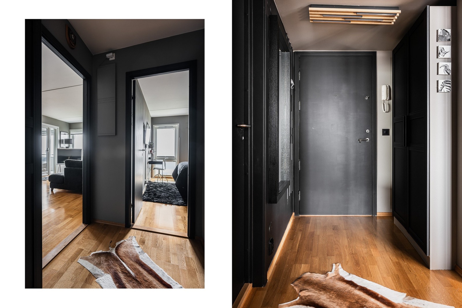 Entré med garderobeløsning fra 2022 som gir god plass til yttertøy og et ryddig førsteinntrykk. Galleribilde