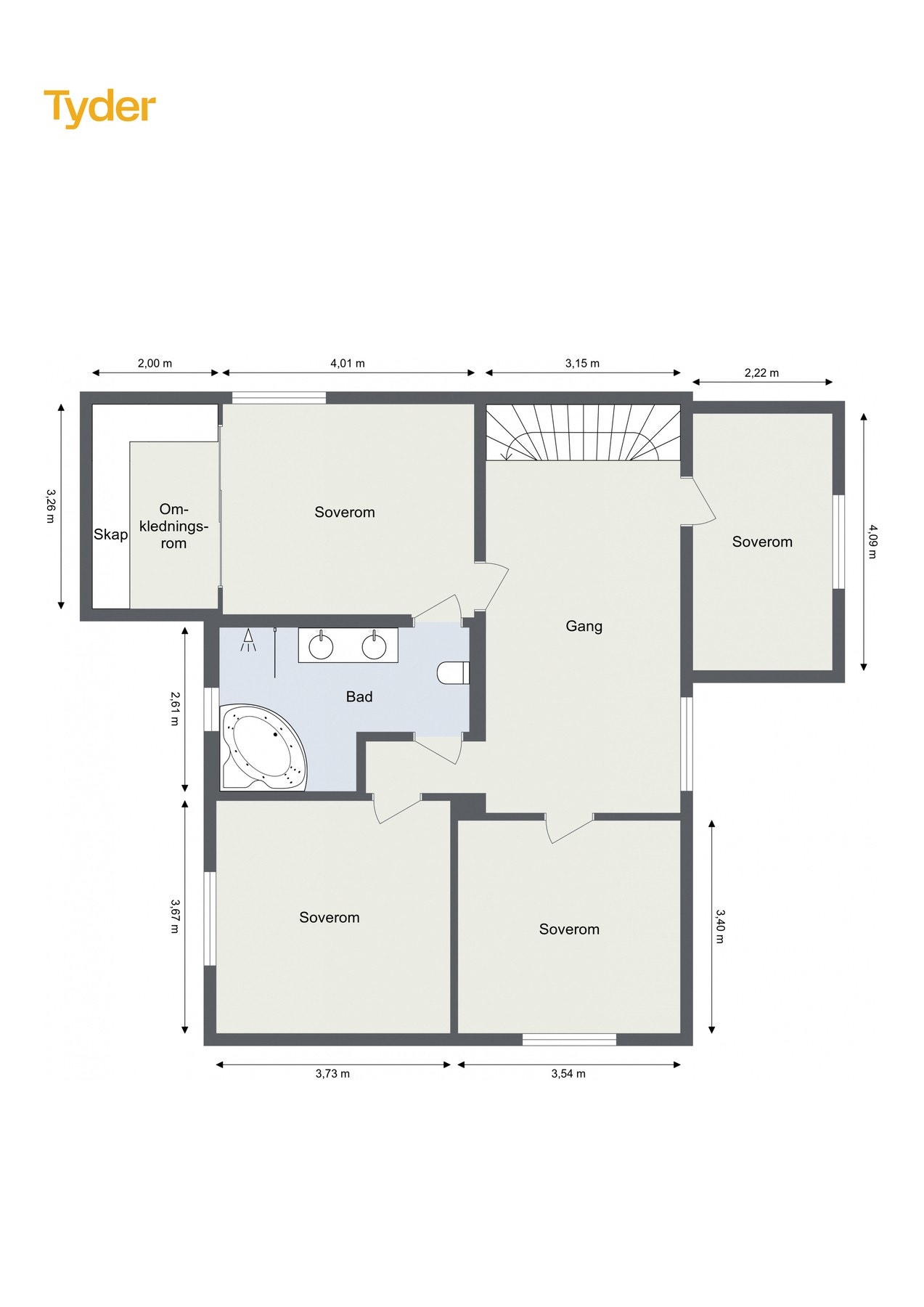 Plantegning 2. etasje. Galleribilde